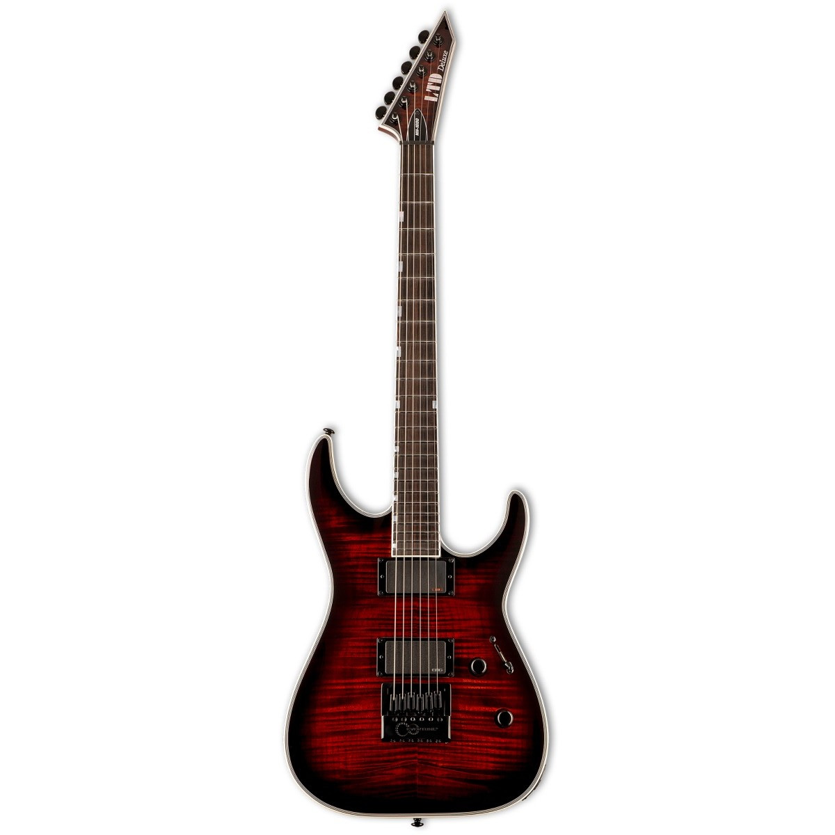 ESP LTD MH-1000 Evertune FM Dark Brown Sunburst ET Guitar + ESP Hard Case