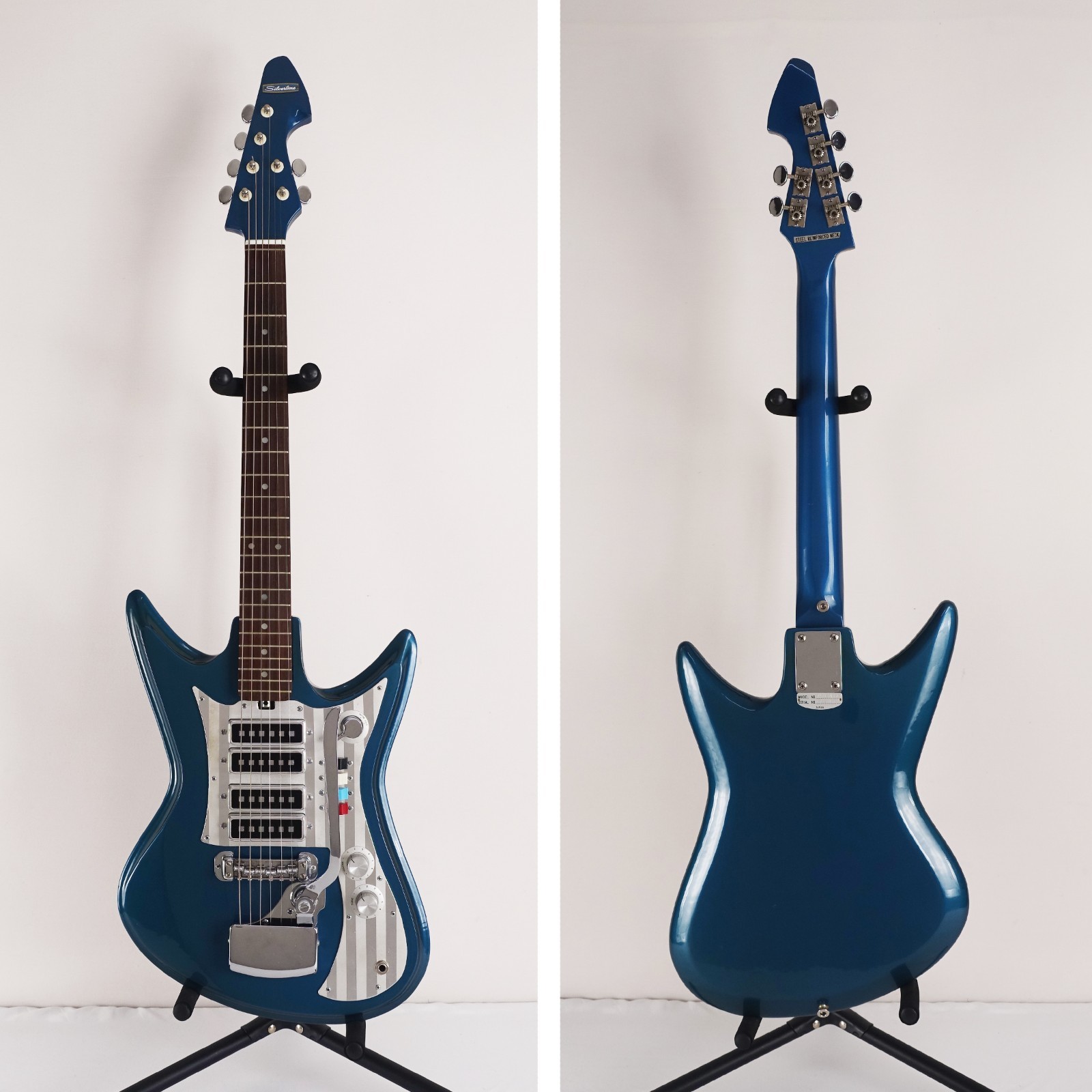 Vintage 60’s Silvertone 759-1437 Shark Fin (Teisco WG4L / K-4L) Blue w/ Case