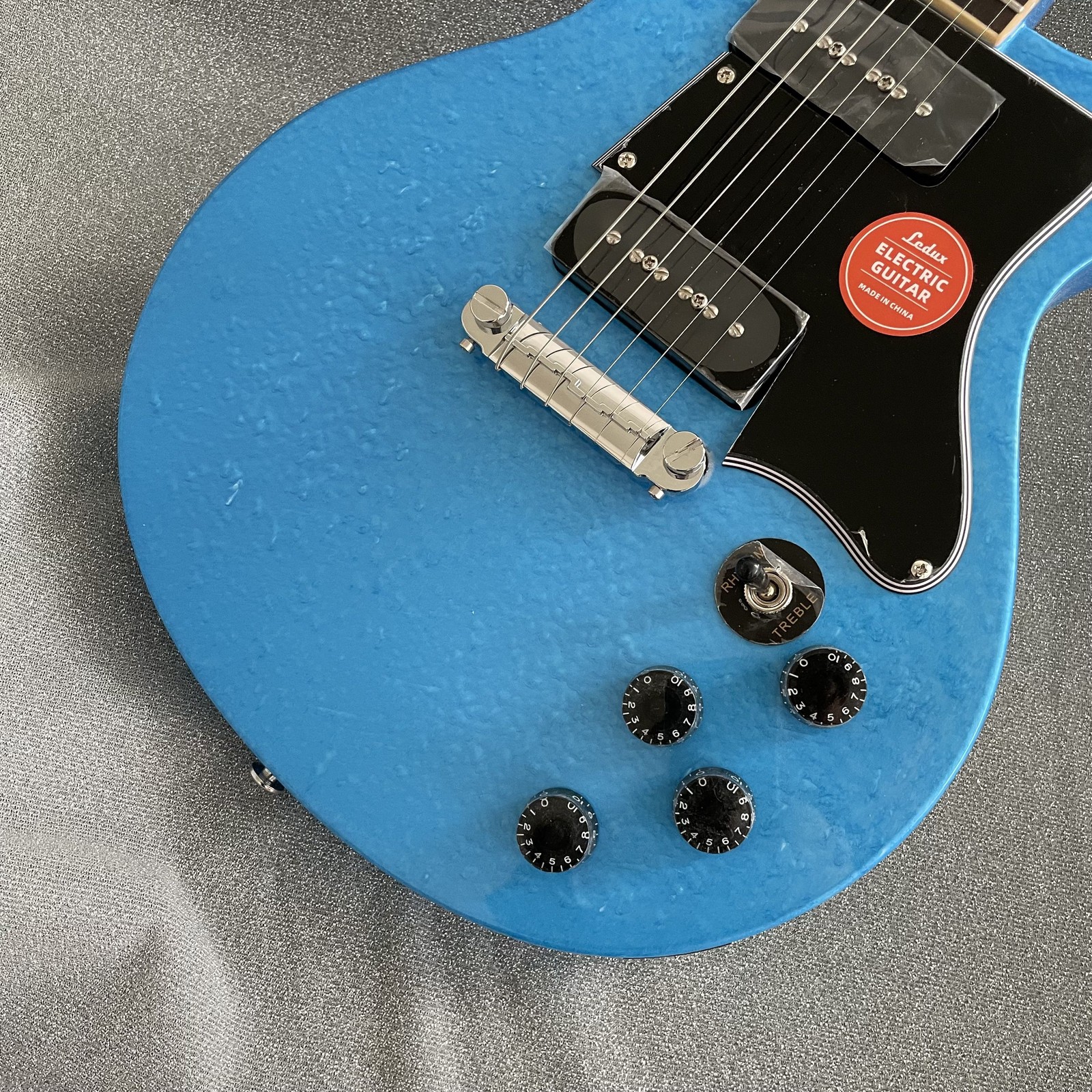Blue SG Electric Guitar Mother Of Pearl Paint Mahogany Body&Neck Free Ship