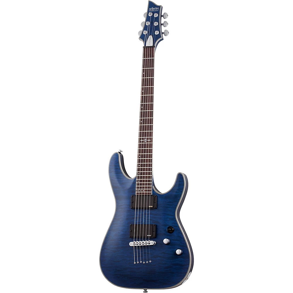 Schecter C1 Platinum Electric Guitar Satin Transparent Midnight Blue