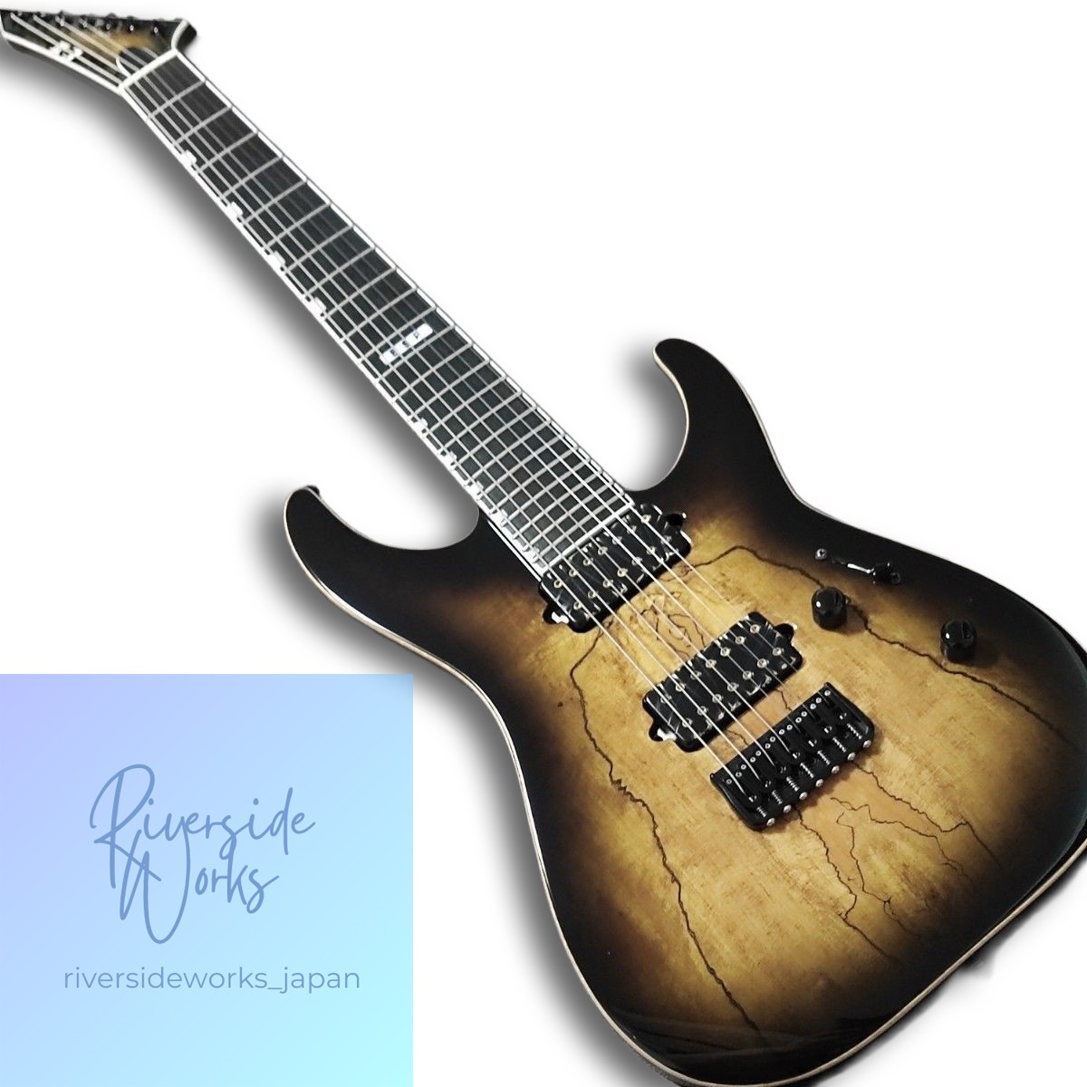 ESP E-II M-seven 7-String Electric Guitar Spalted Maple