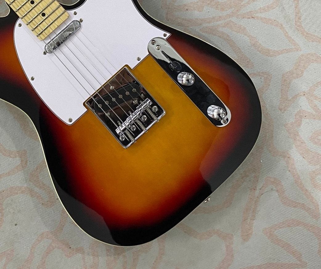 Only one Left! Retro Sunset Gradient Electric Guitar Solid Basswood Body