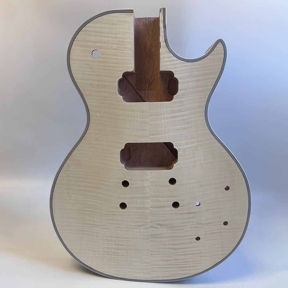 Unfinished DIY Electric Guitar Kits GD Archtop Binding Flame Maple Top FREE SHIP