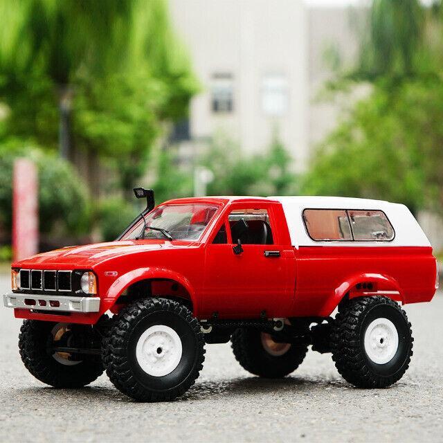 Red Wpl Rc Truck C24 4×4 4wd Scale 1:16 Crawler Pickup Off Road RTR Car GIfts