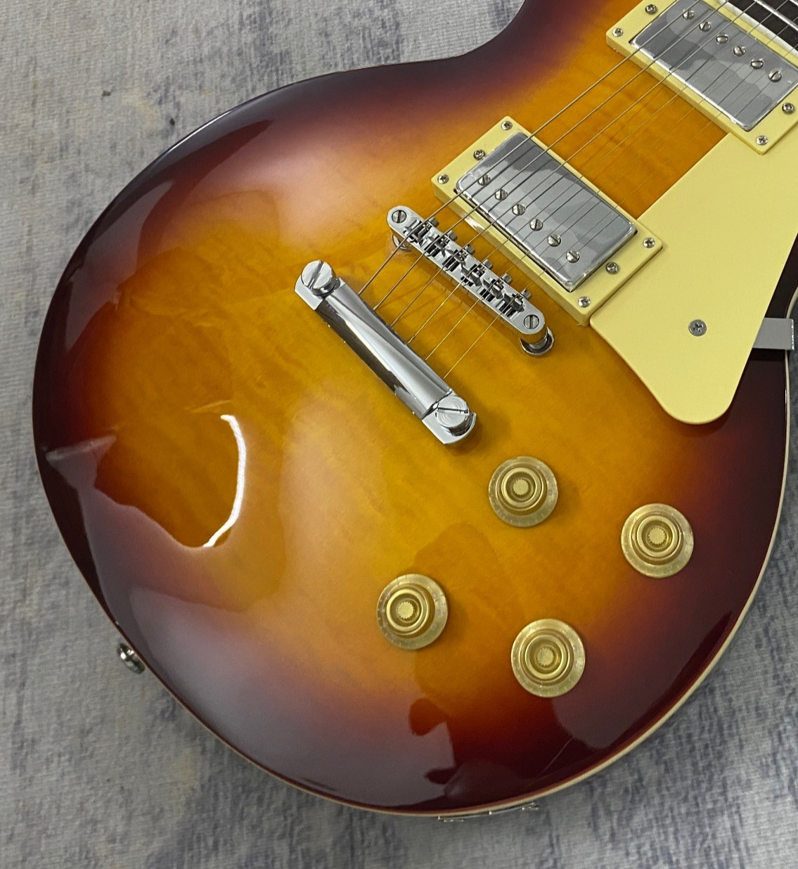 🔥Low Price Classics Solid Electric Guitar Warm Brown finish flame maple veneer