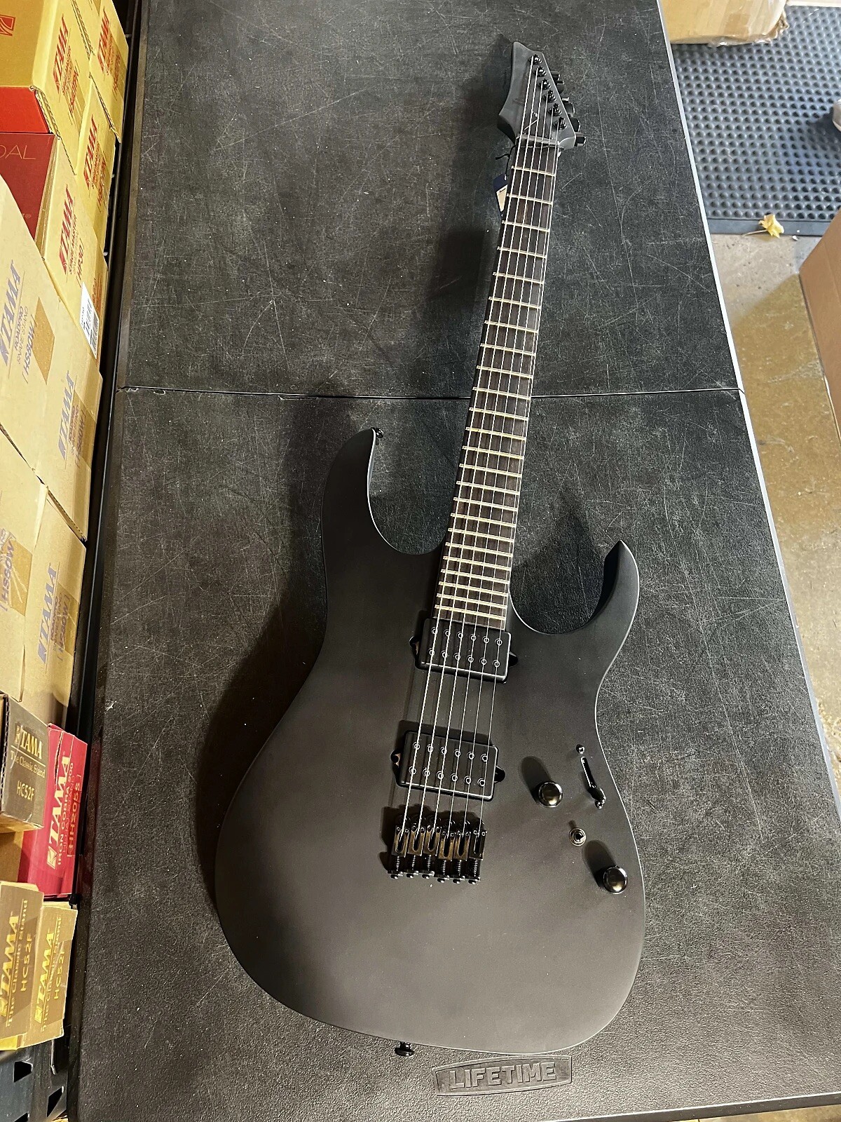 Ibanez RGRTB621-BKF Iron Label Electric Guitar – Flat Black