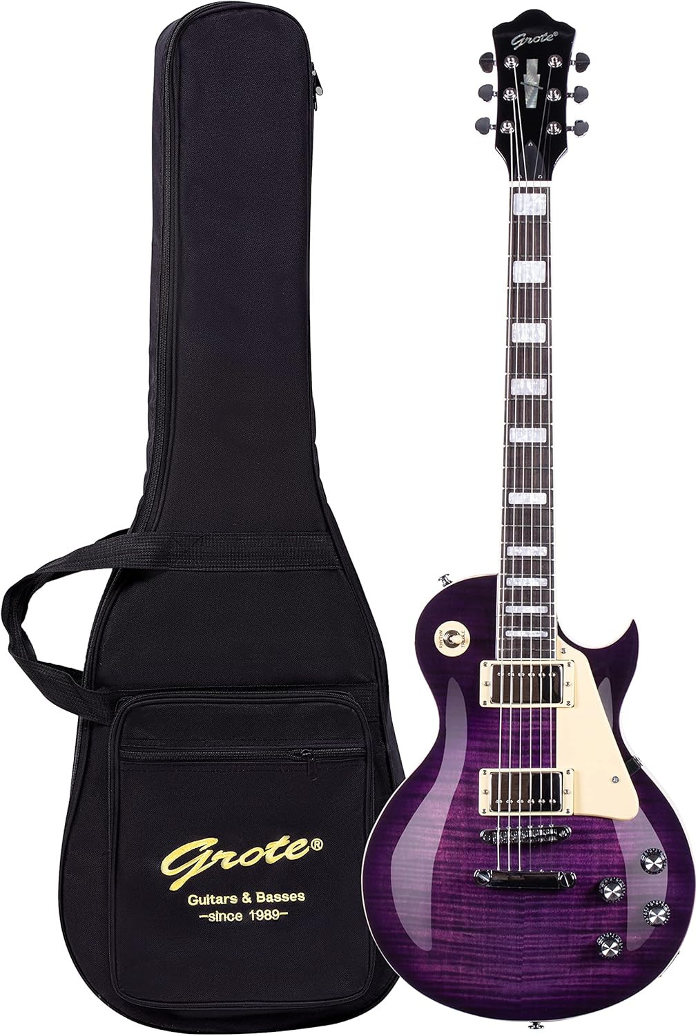 Guitar Solid Body Electric Guitar with Gigbag LPYS-006 (Purple)
