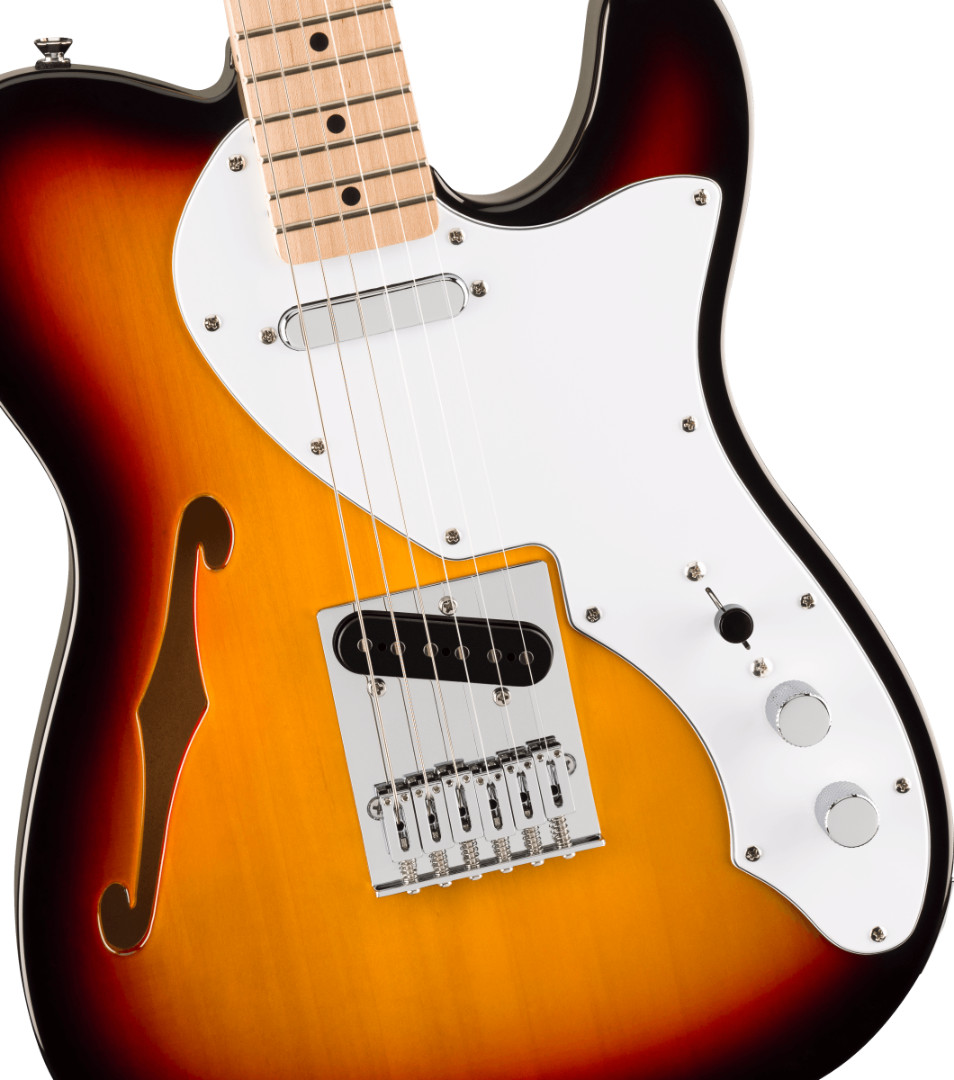 Fender Squier Affinity Series Telecaster Thinline Elec. Guitar, 3 color sunburst