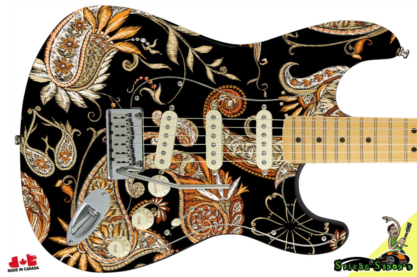 Guitar Skin Wrap Axe Re-Skin Traditional Paisley 091