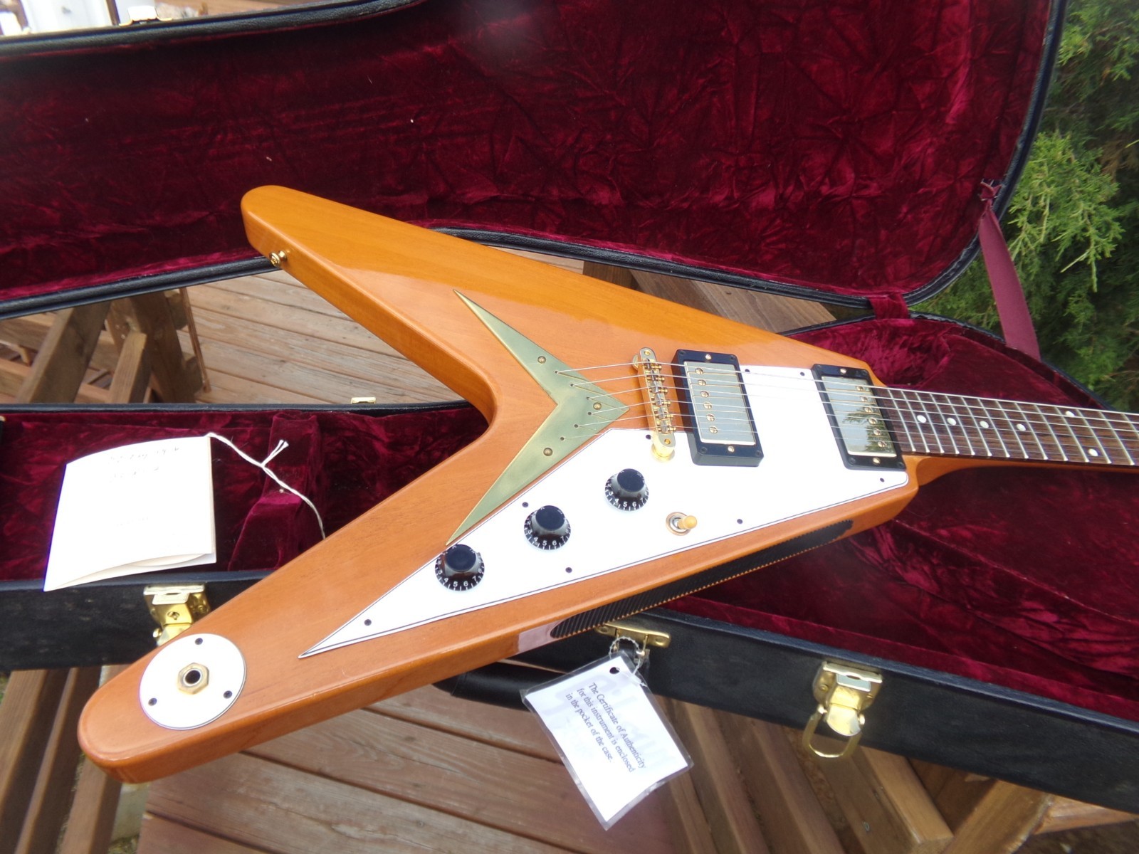 Gibson Historic Custom Shop Reissue Flying V 1959 – Natural finish exceptional