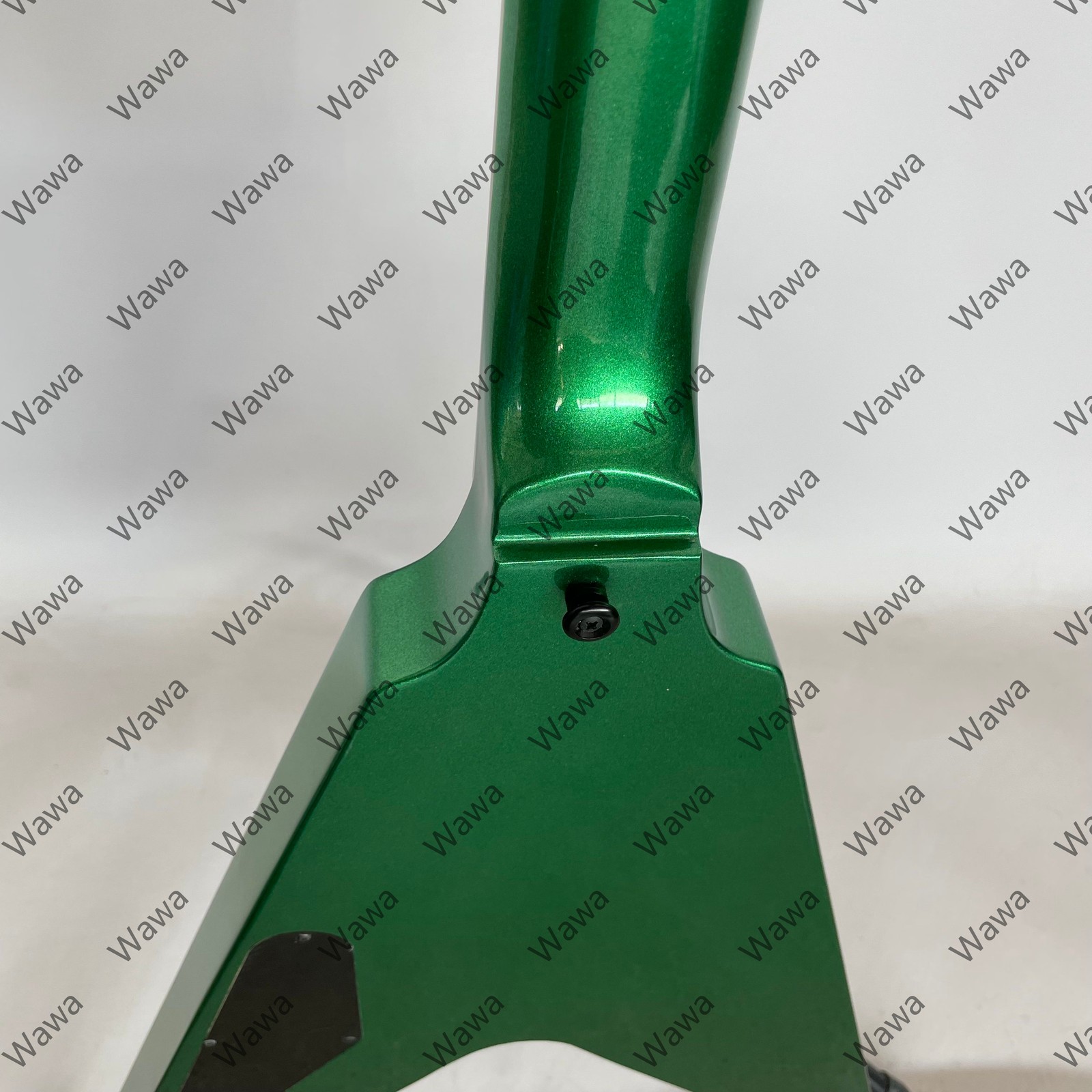 Metallic Green V Electric Guitar Solid Body HH Pickups ABR Bridge Black Hardware