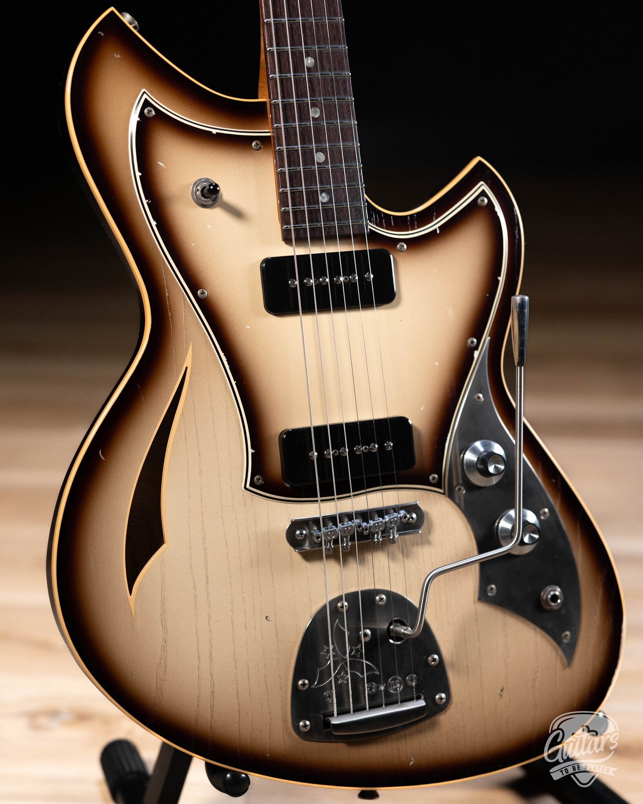Novo Custom Miris J Semi-Hollow w/ Fralin P-90s – Toasted Marshmallow