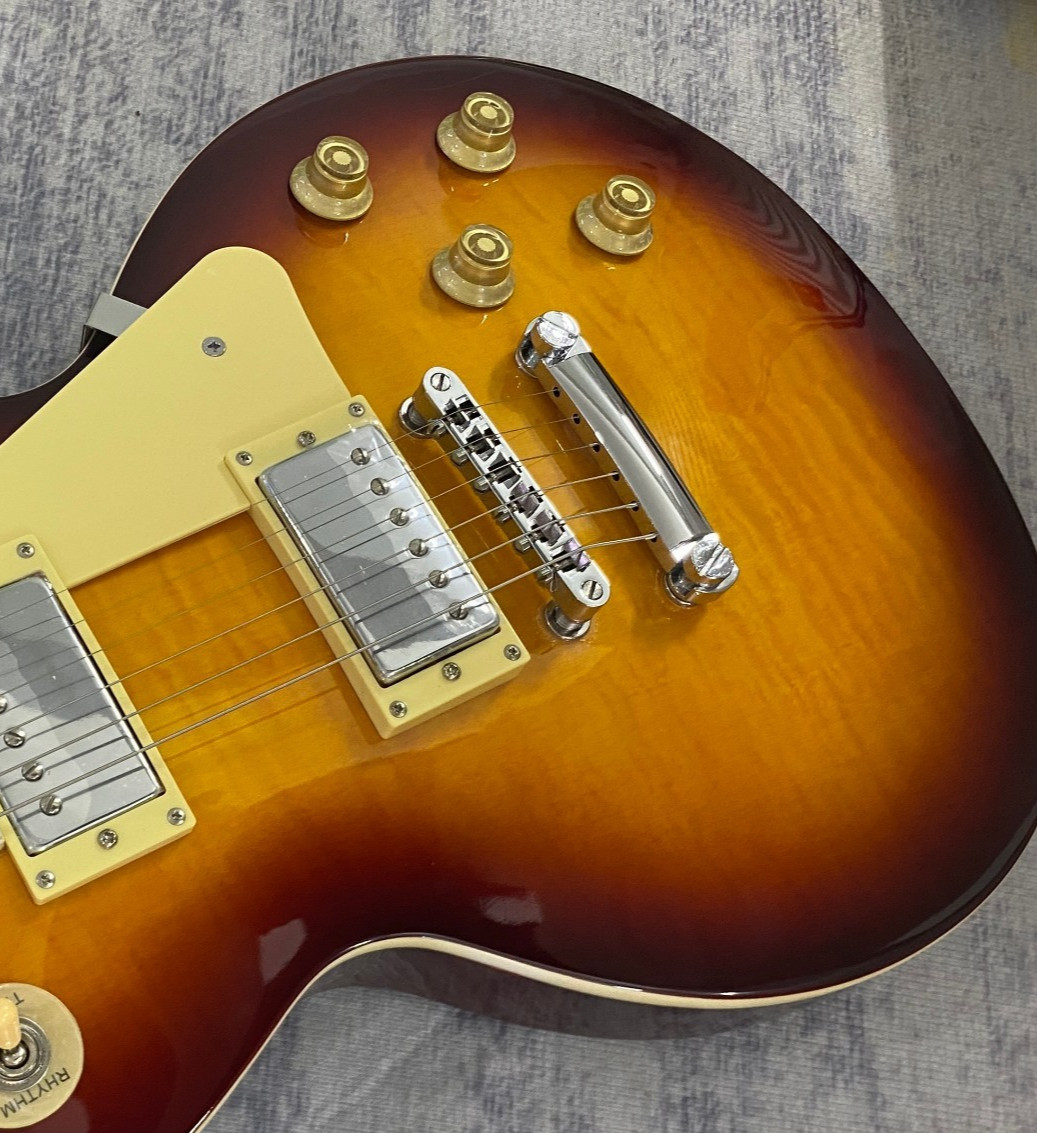 🔥Low Price Classics Solid Electric Guitar Warm Brown finish flame maple veneer