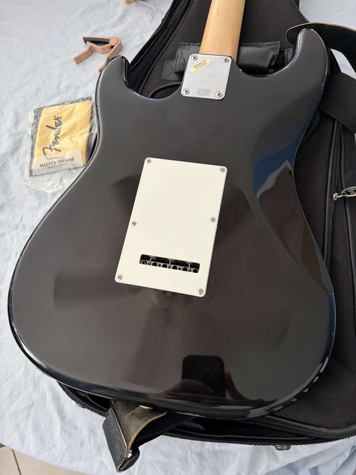 Ashland by Crafter Black & MOP Strat Style Electric Guitar UNUSED in Case & More