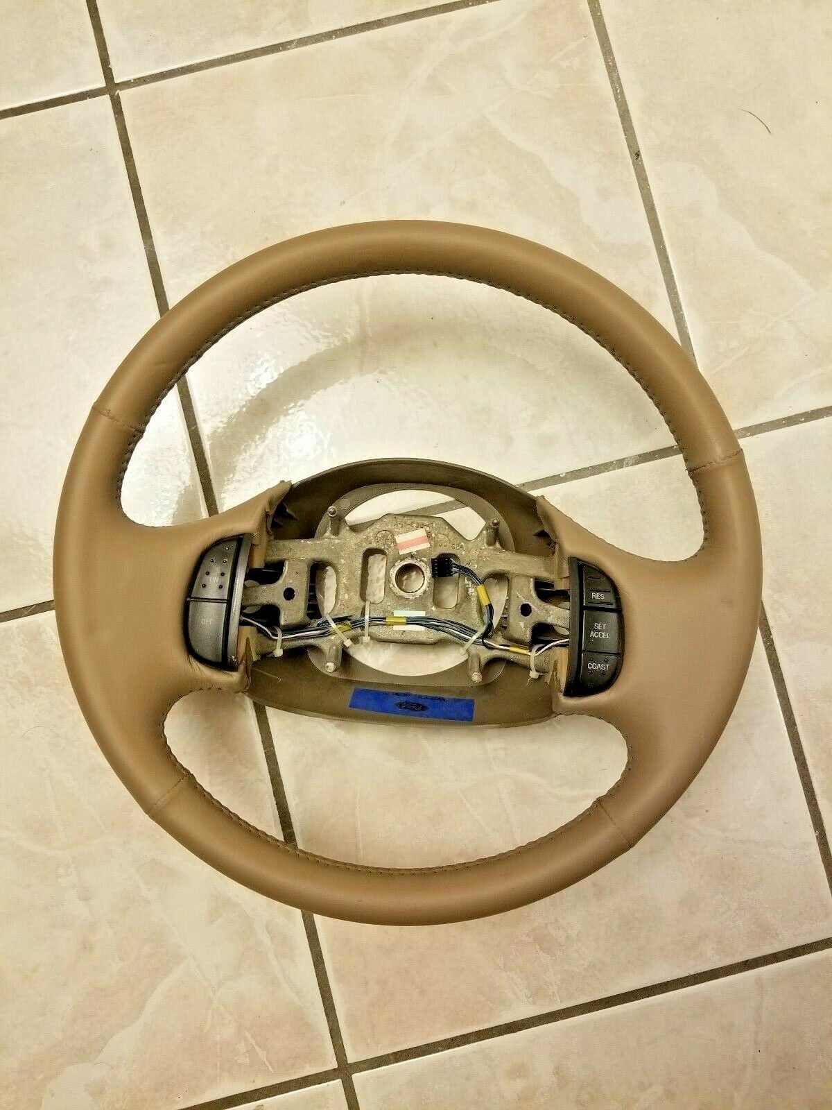 ✅ 97-02 Ford Tan F150 F250 F350 EXPEDITION Leather Steering Wheel OEM