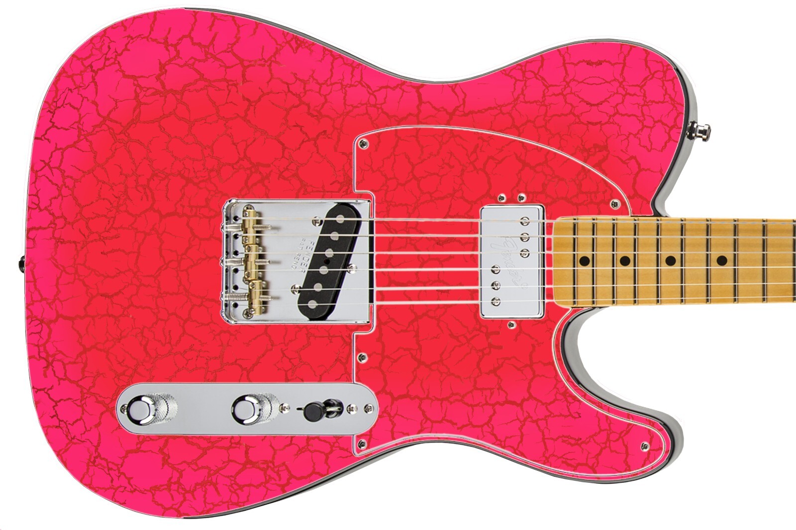 Guitar Wrap Skin Reface Iconic 80’s Burst 6 Volt Crackle Crackle Cherry Pop 1219