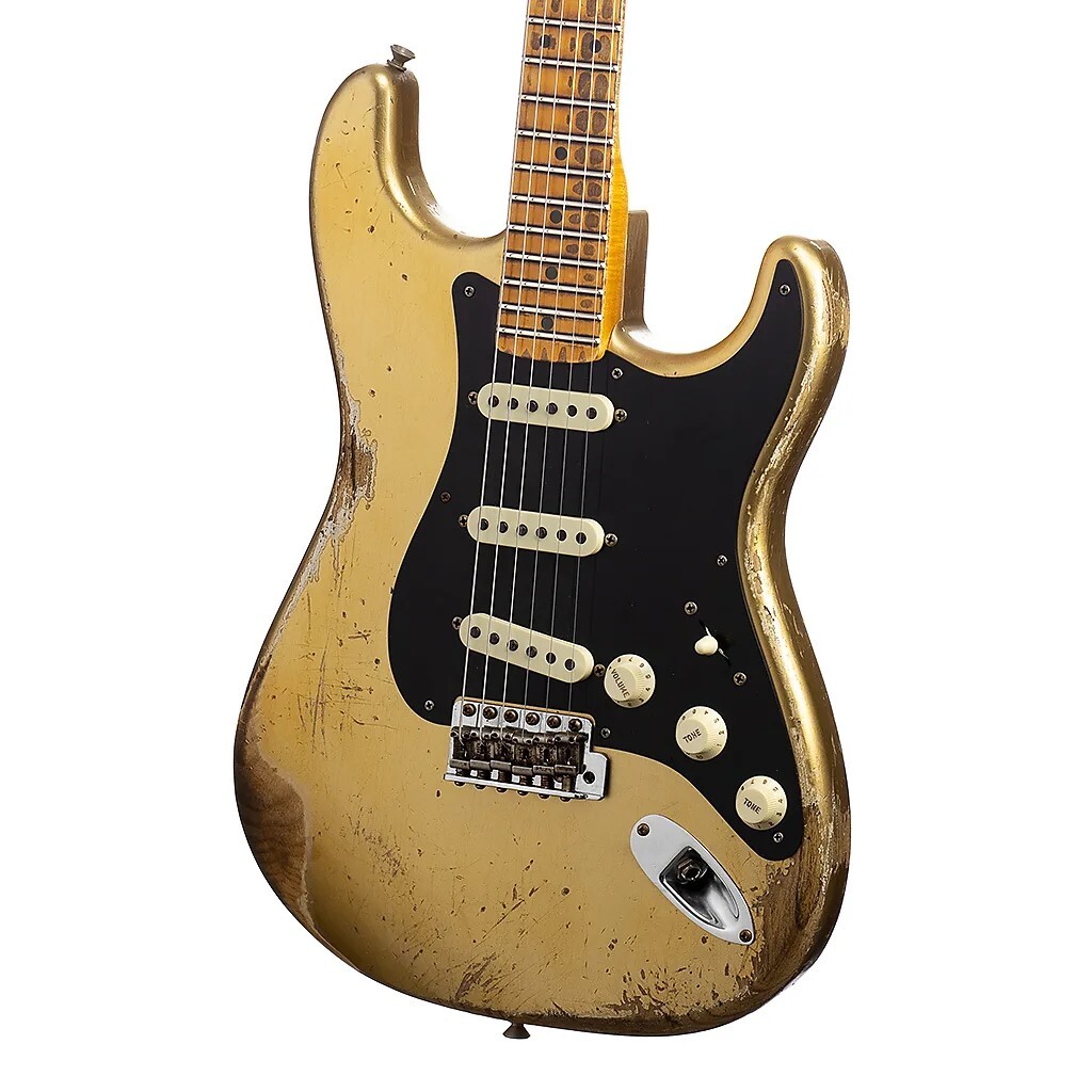 Fender Custom Shop 1957 Stratocaster reissue heavy relic in Aztec Gold