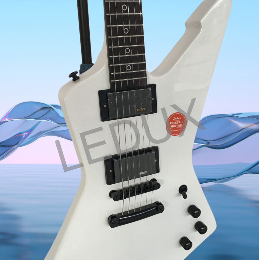 1984 EX Alpine White Solid Electric Guitar Stainless Rounded Fret Edge 22 Frets
