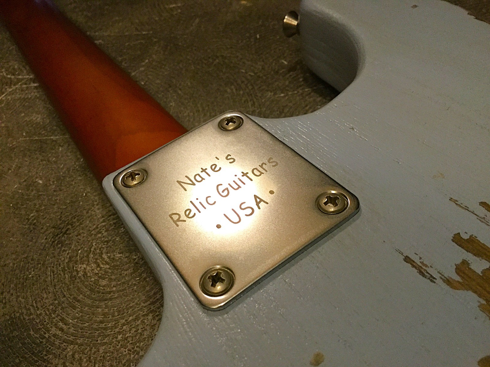 USA Relic Electric Guitar Road Worn Blue Mist by Nate’s Relic Guitars