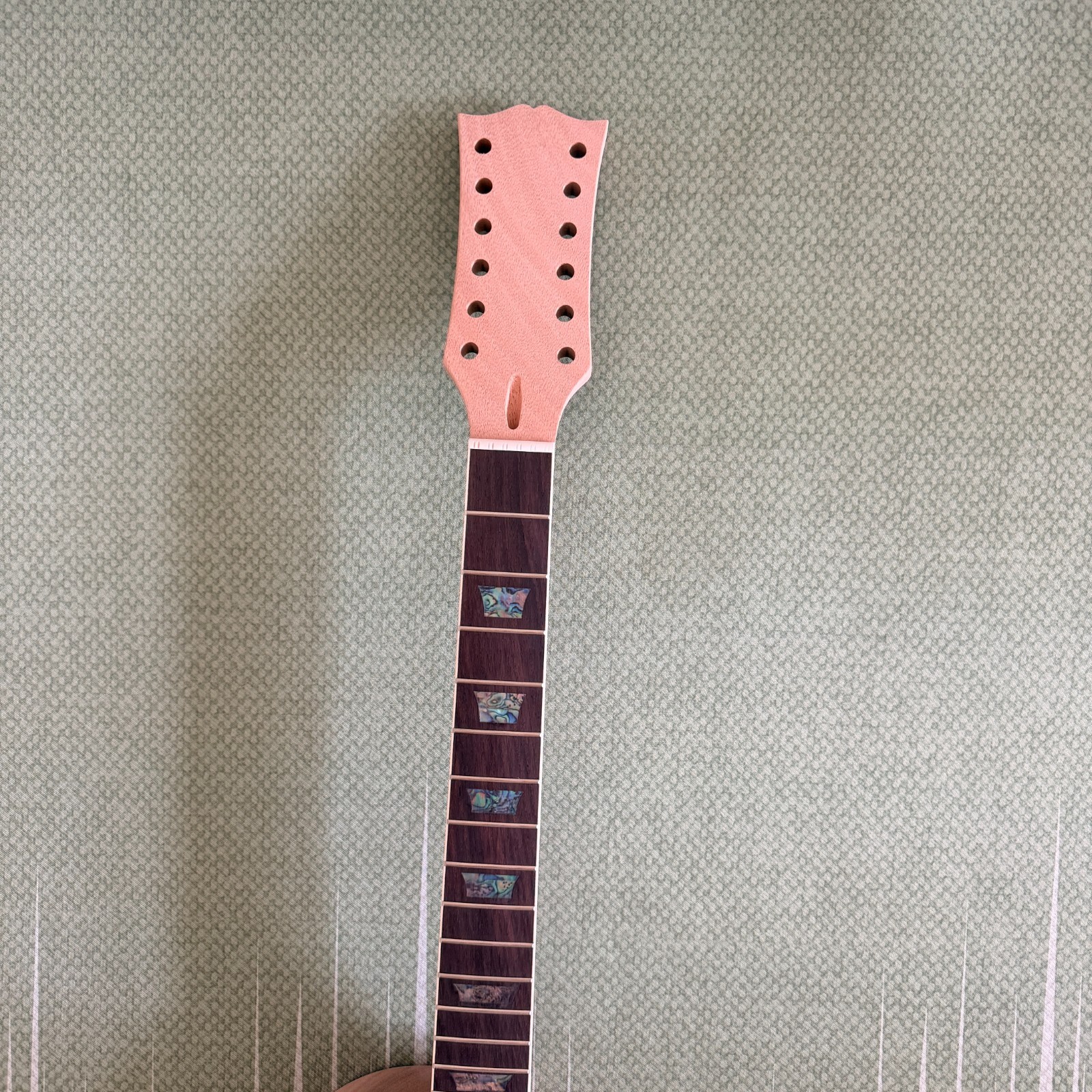 Unfinished 12 string L P DIY Electric Guitar Kit Flame Maple Top CR part bolt-on