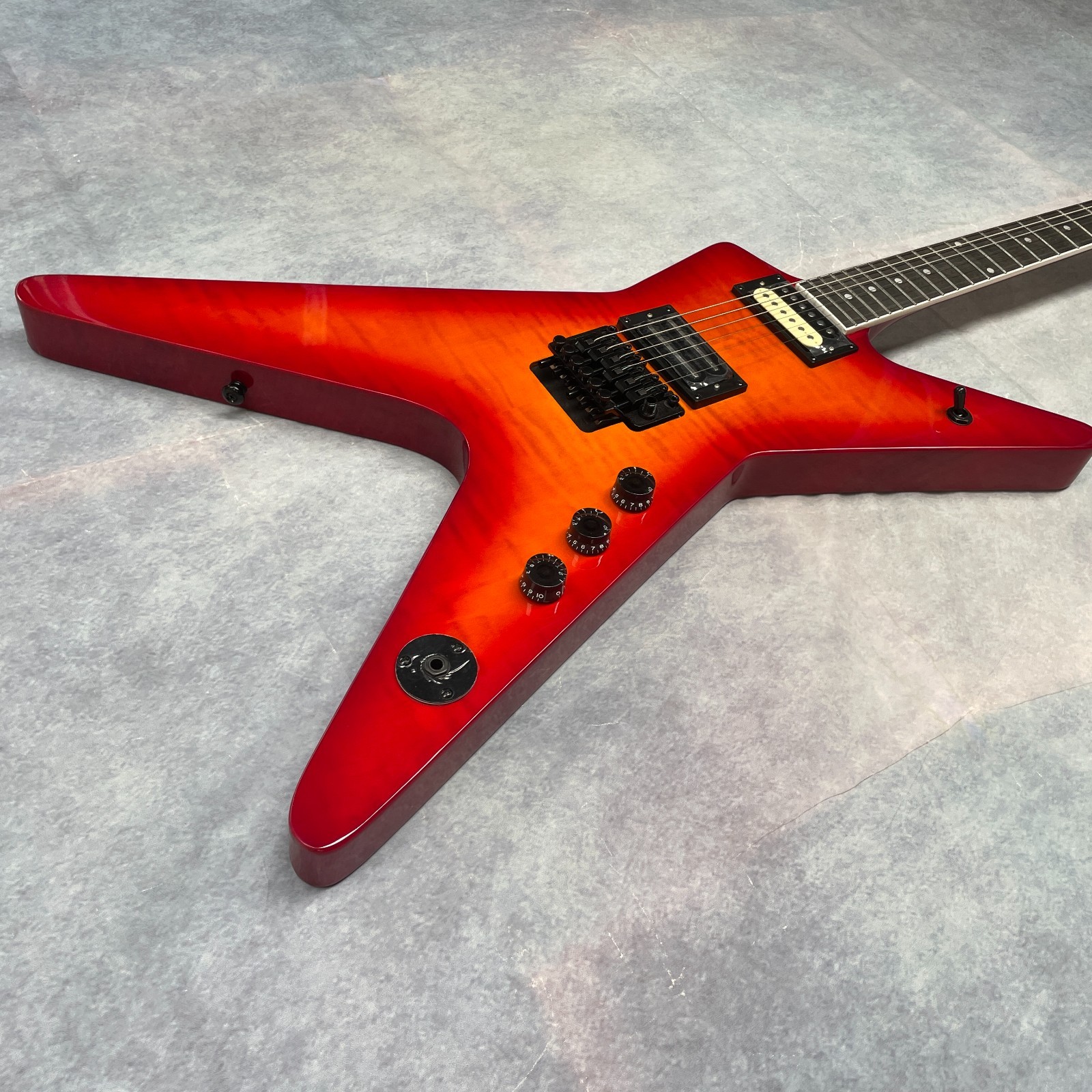 Red Dime Washbun Electric Guitar Rosewood Fretboard HH W/Floyd Free Ship 30days