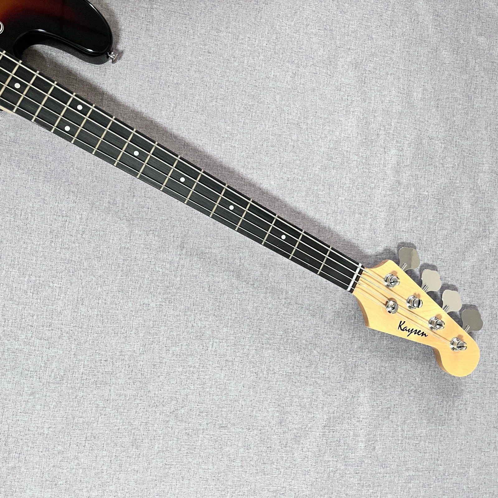 Sunburst 4 String Jazz Bass Electric Guitar Solid Body Red Pearl Pickguard