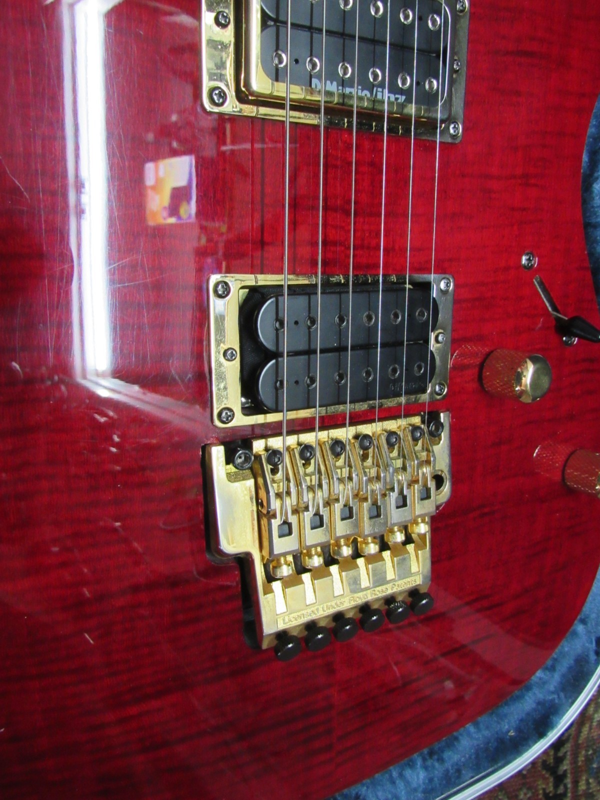 Ibanez RGT42-D RG Series Neck Through Deep Red stain, flame top, Prestige case