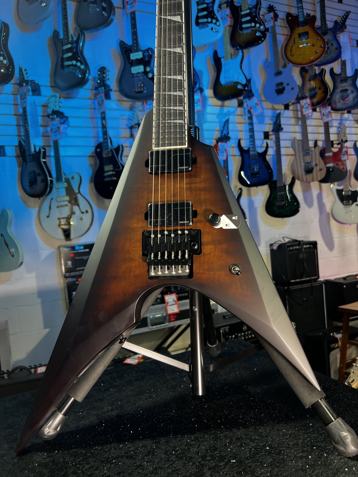 ESP LTD Arrow-1000 Electric Guitar – Dark Brown Sunburst Satin GET PLEK’D! 767