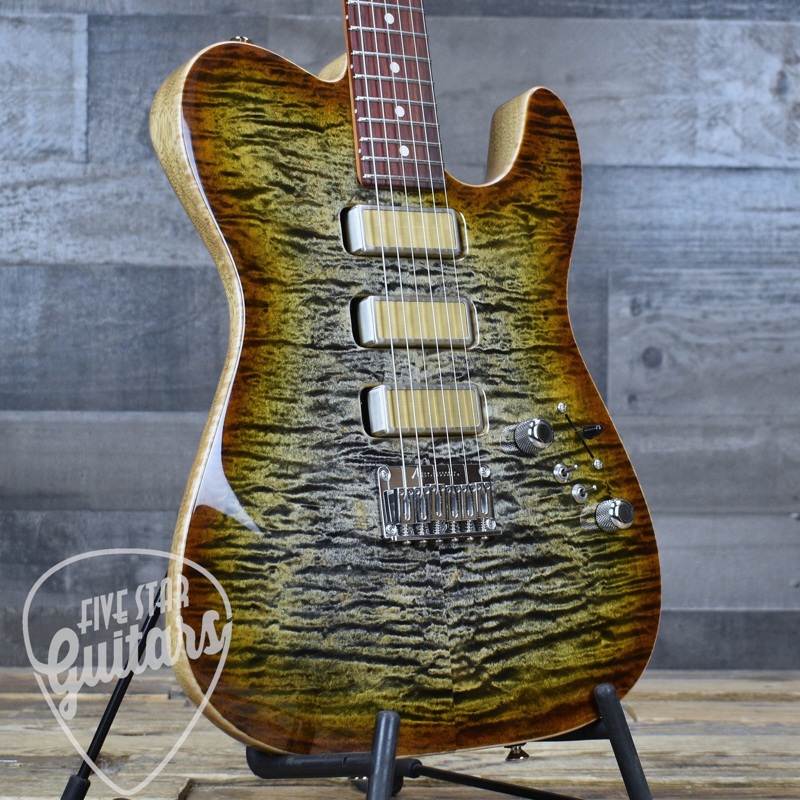 Tom Anderson Cobra – Natural Black to Honey Burst with Gigbag