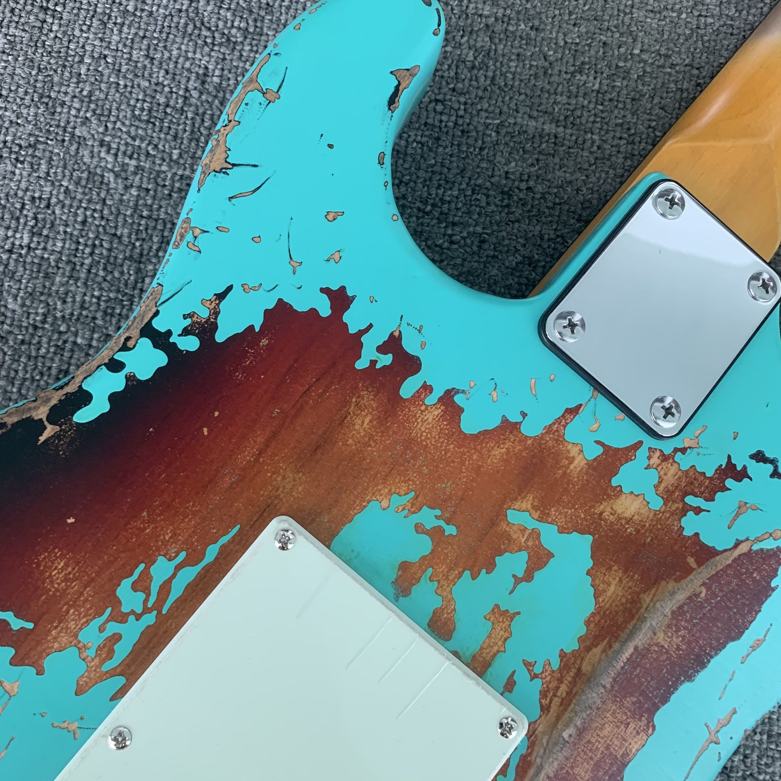Green over Aged Electric Guitar 6String Alder body for beginner fast hot sale