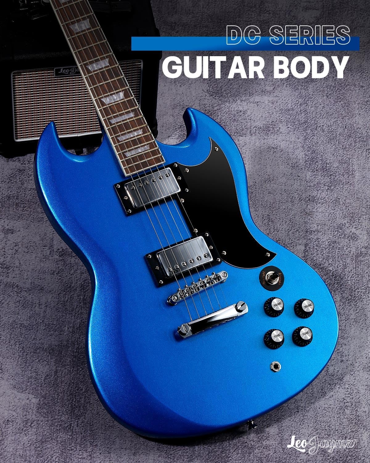 39 Inch Solid Body Electric Guitar – Poplar Wood Body，Maple Neck and Laurel W…