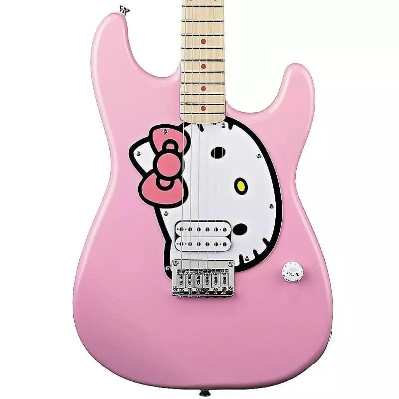 Fishbone PINK Guitar 2024 Pink HI CAT + Gig bag, Strap,PInk Picks