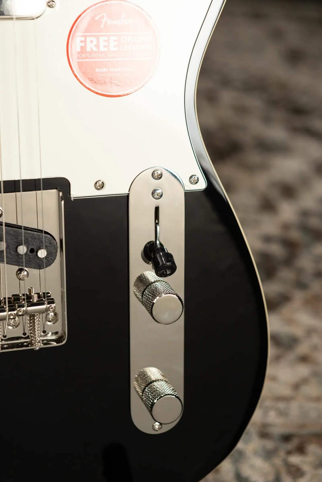Squier Classic Vibe Baritone Custom Telecaster Electric Guitar – Black