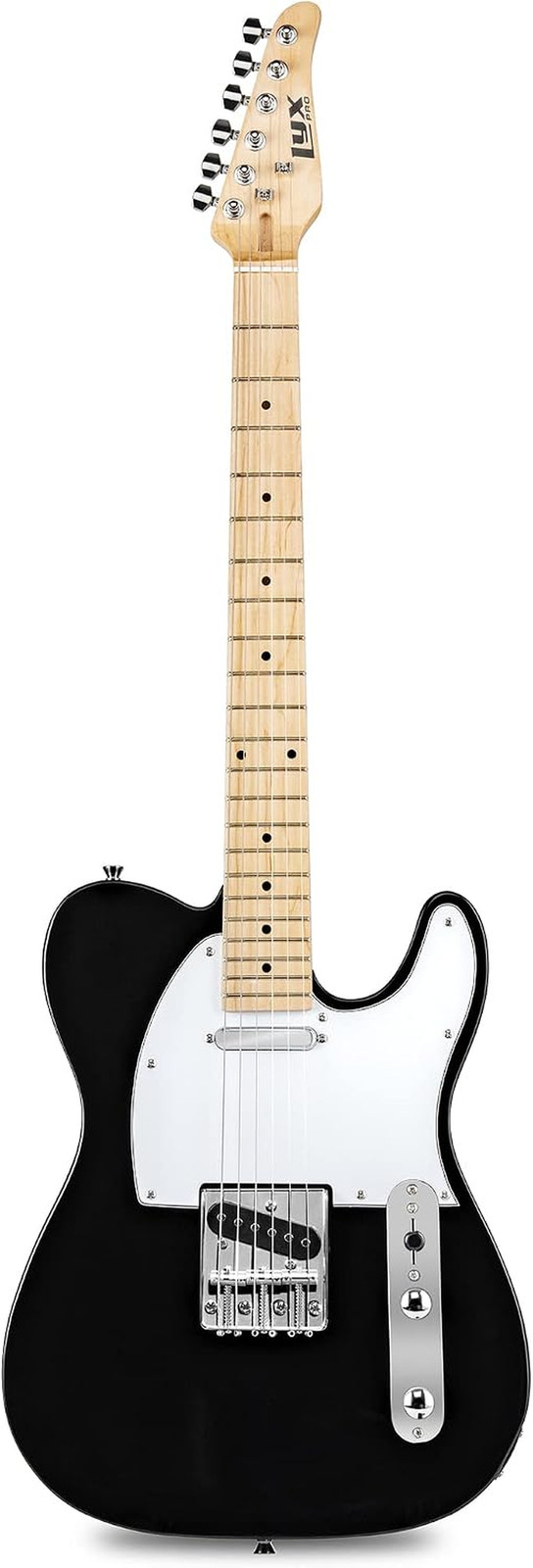 LyxPro 39″ TL Series Electric Guitar Black Paulownia Body Full Size w/ Picks