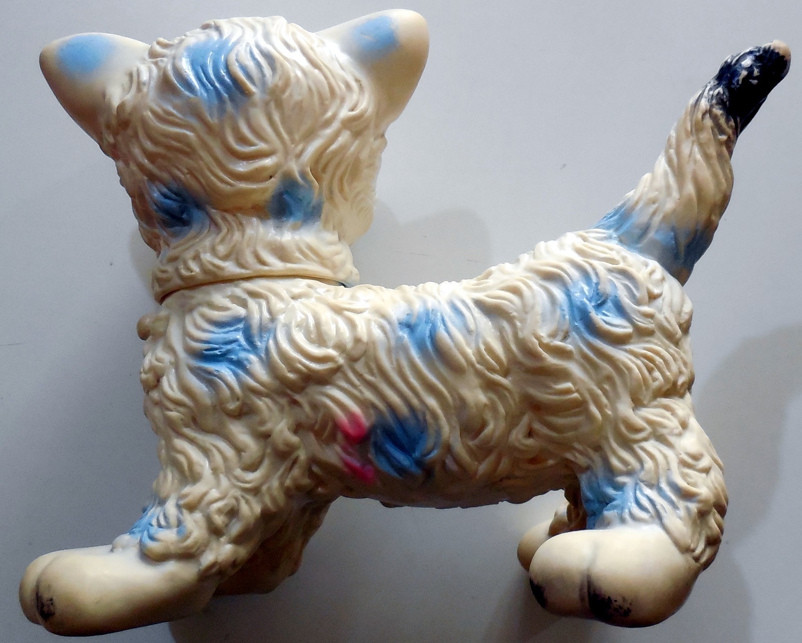 VINTAGE RUBBER TOY SQEACK LARGE CAT by LEDRA MADE IN ITALY 1960s