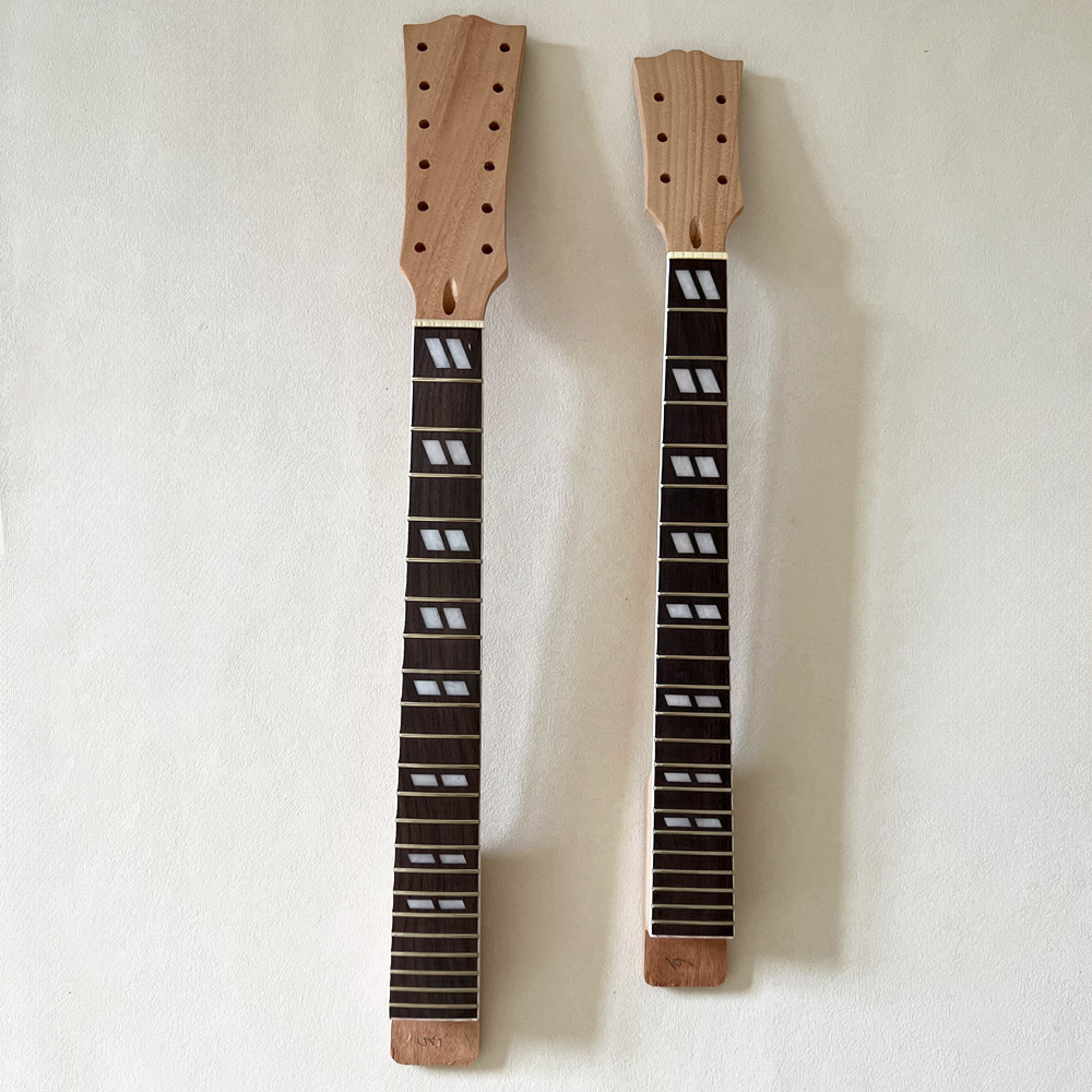 DIY Double Head Electric Guitar Kit Solid Mahogany Body 12&6 String