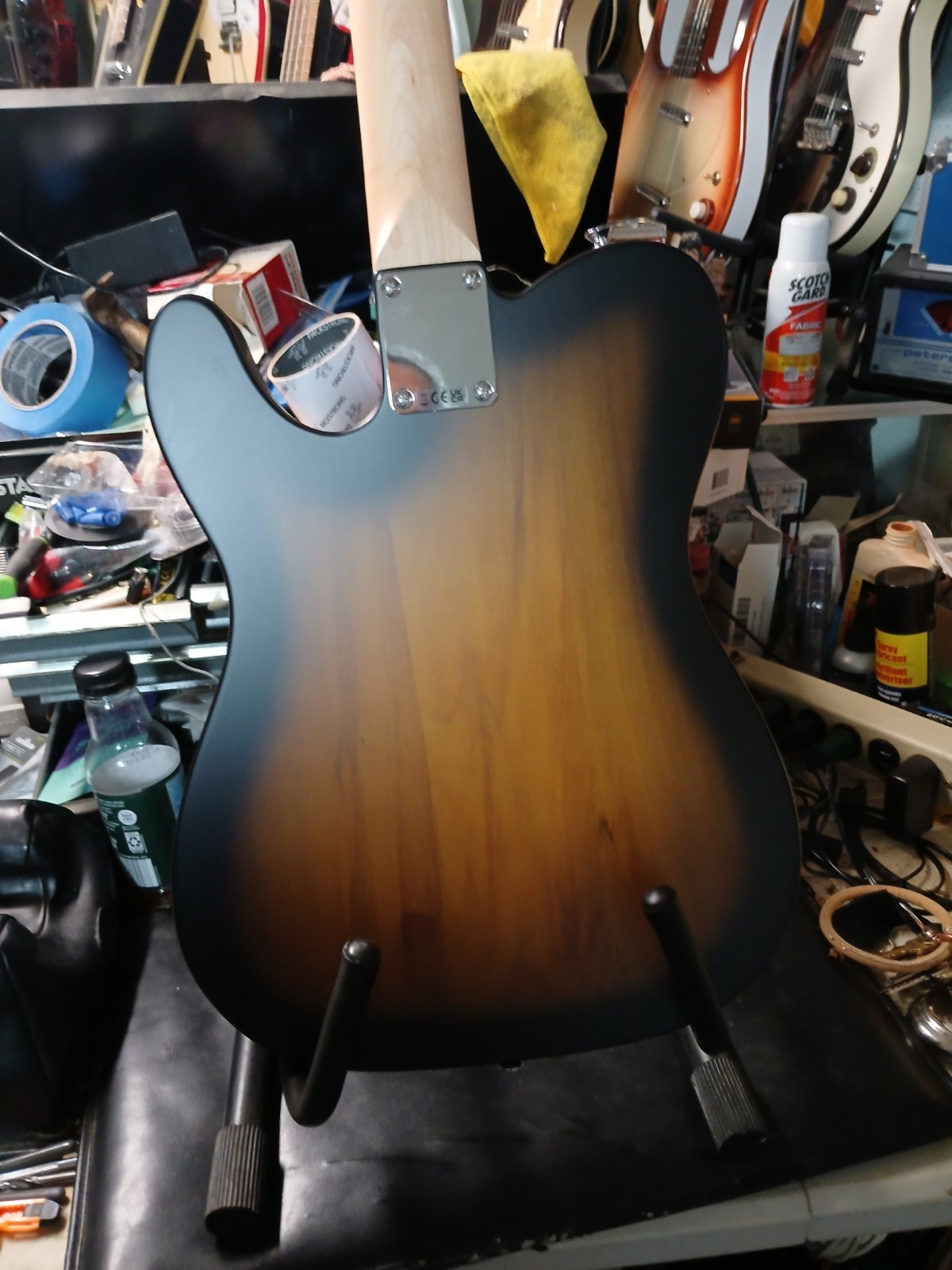 new SATIN FINISH SQUIER TELECASTER=sunburst- new LUTHIER SET UP w/extras