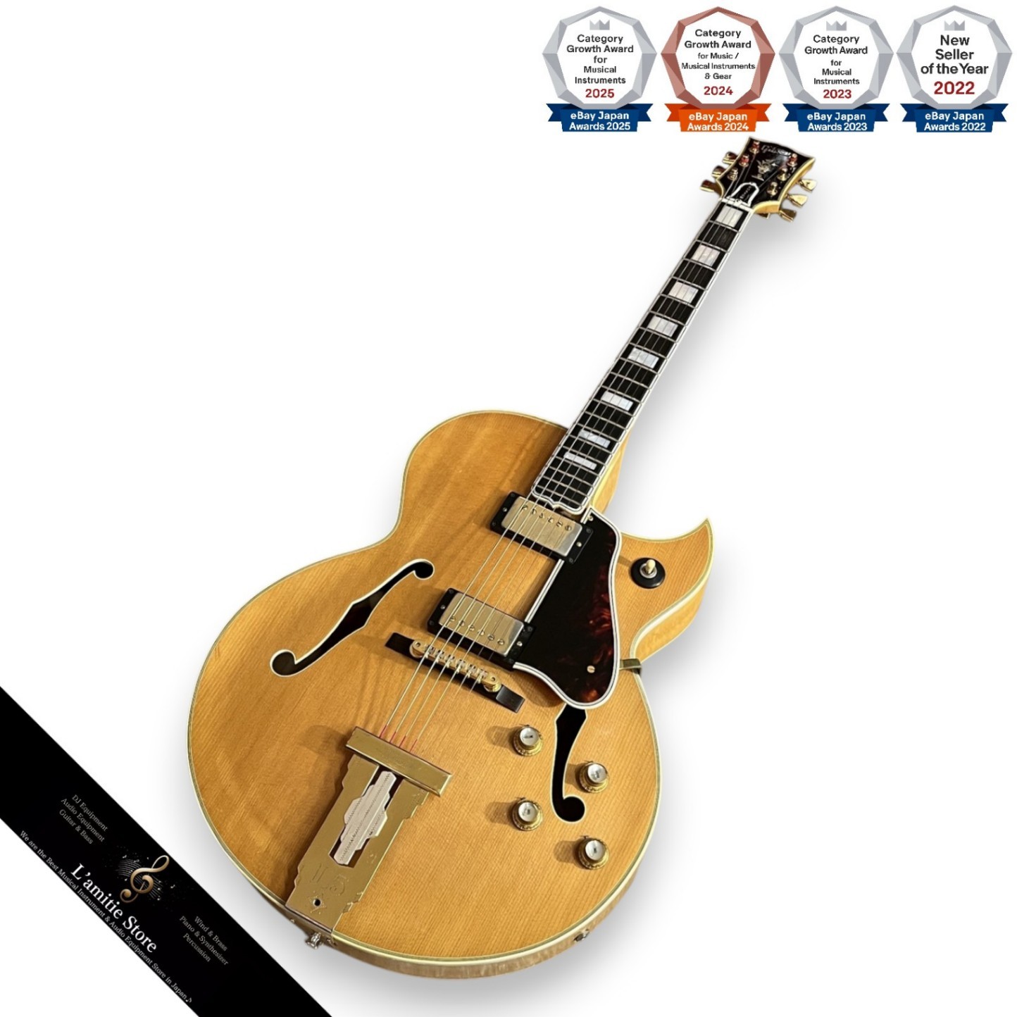 Gibson Vintage L5CESN Acoustic Guitar 1963 Florentine Natural 3.4kg