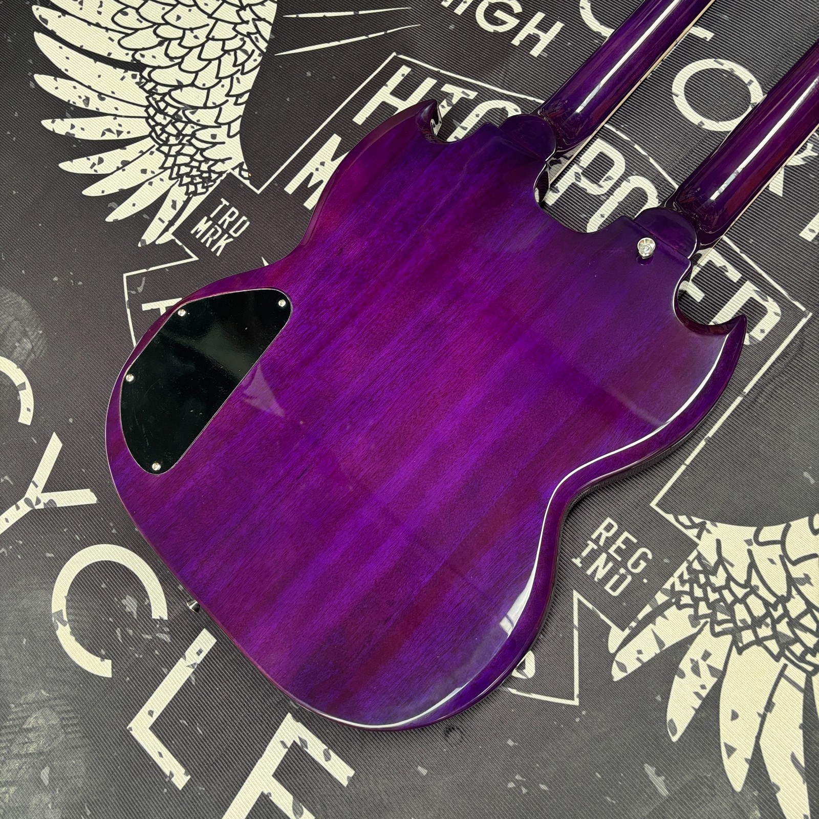 Purple Limited Edition Double Neck Electric Guitar Solid 12/6 Jimmy Page
