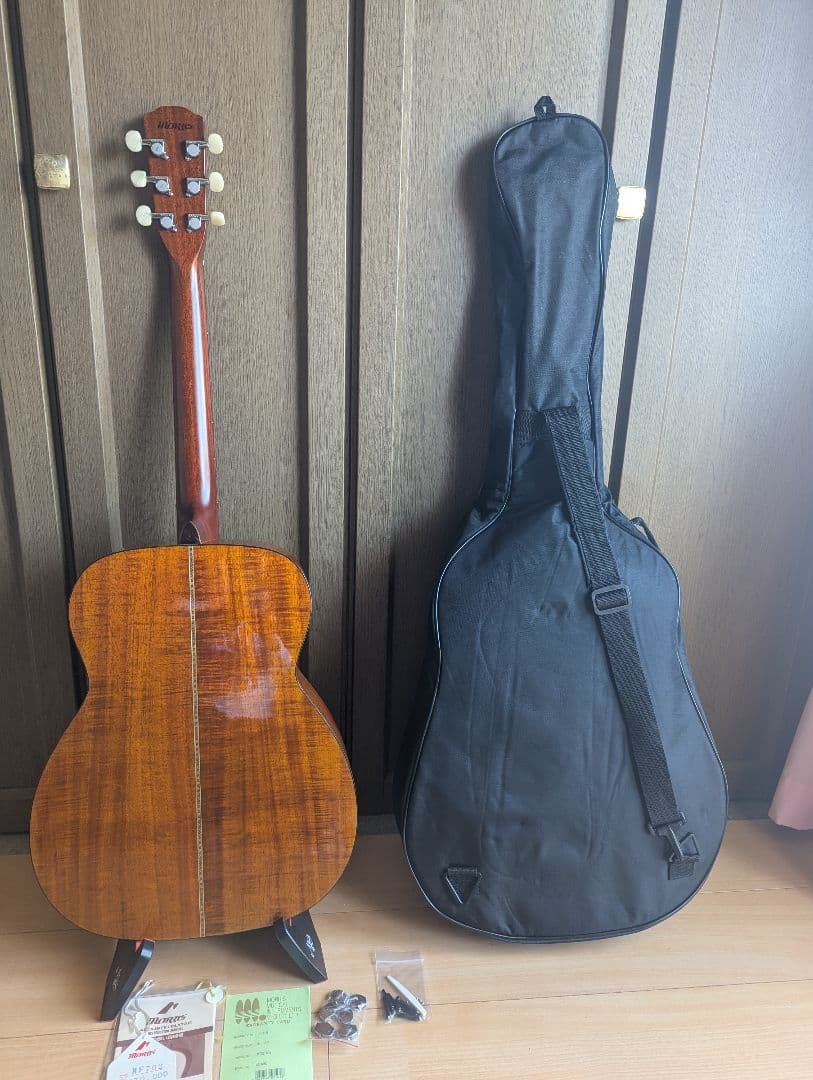 Rare Morris MF-702 MIJ Acoustic Guitar Solid Spruce Top Hawaiian Koa w/ Case