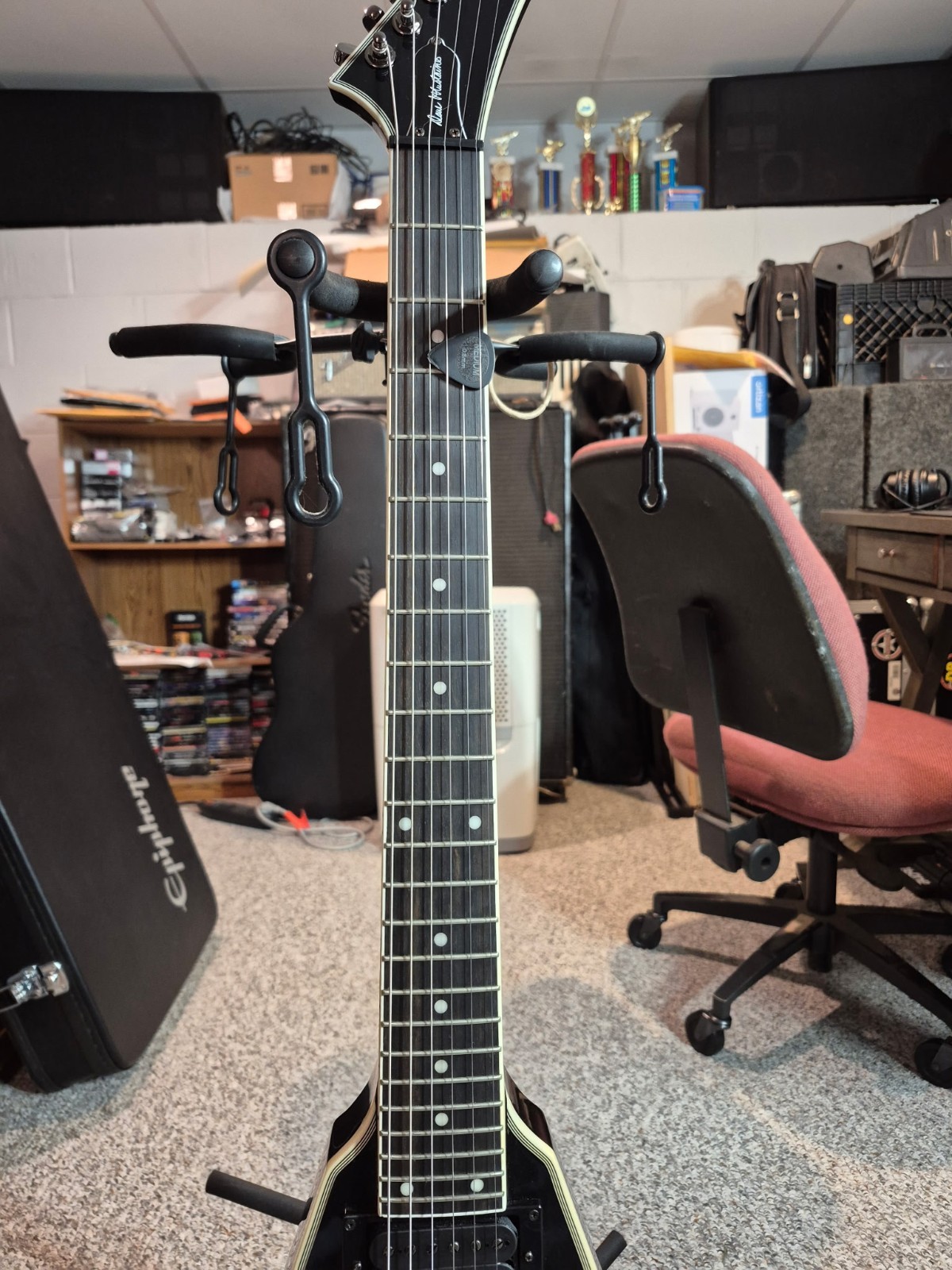 Epiphone Dave Mustaine V W/ Jim Dunlop Strap Locks Installed Electric Guitar