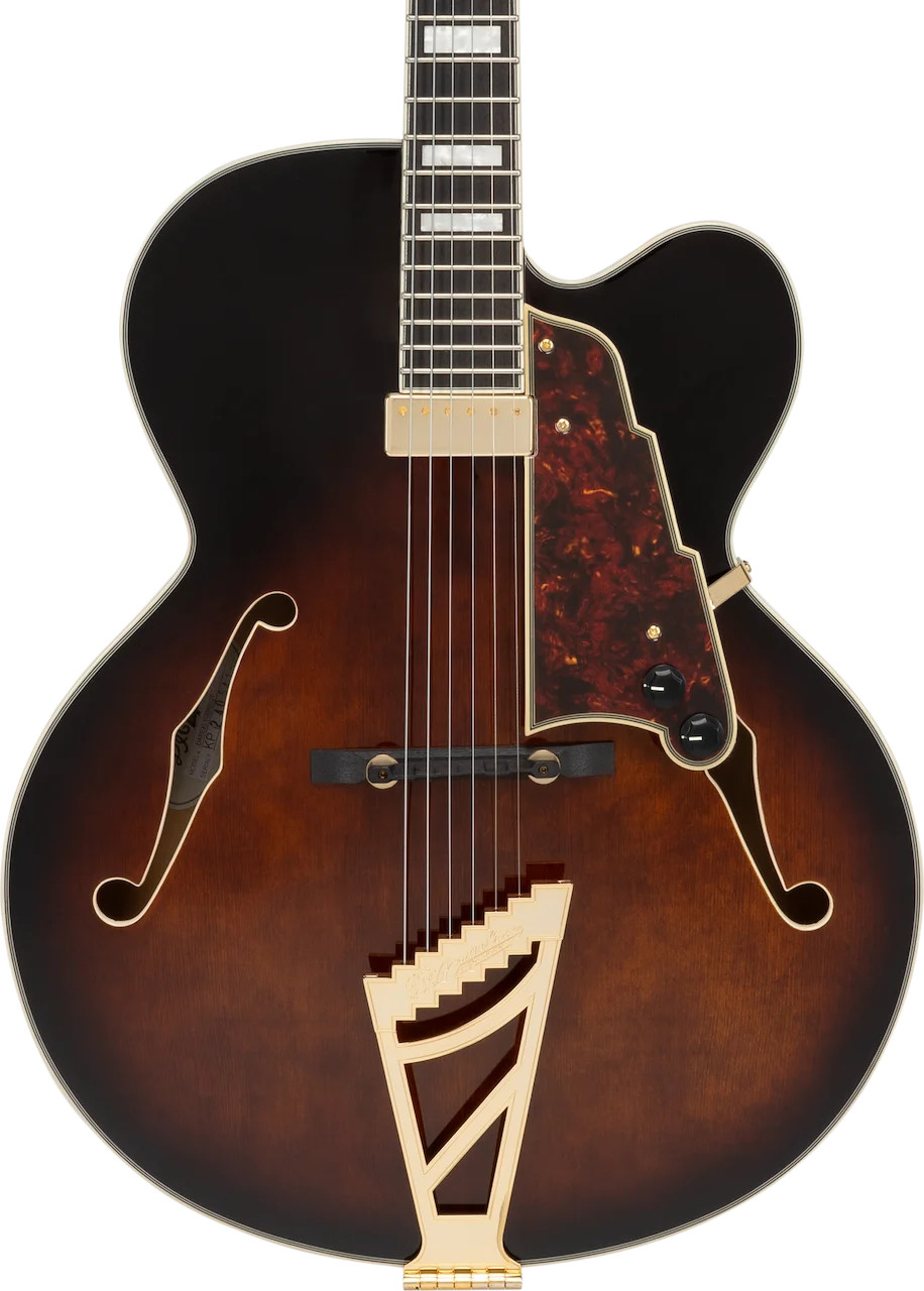 D’Angelico Premier Series EXL-1 Hollowbody Archtop – Brown Burst FInish with …