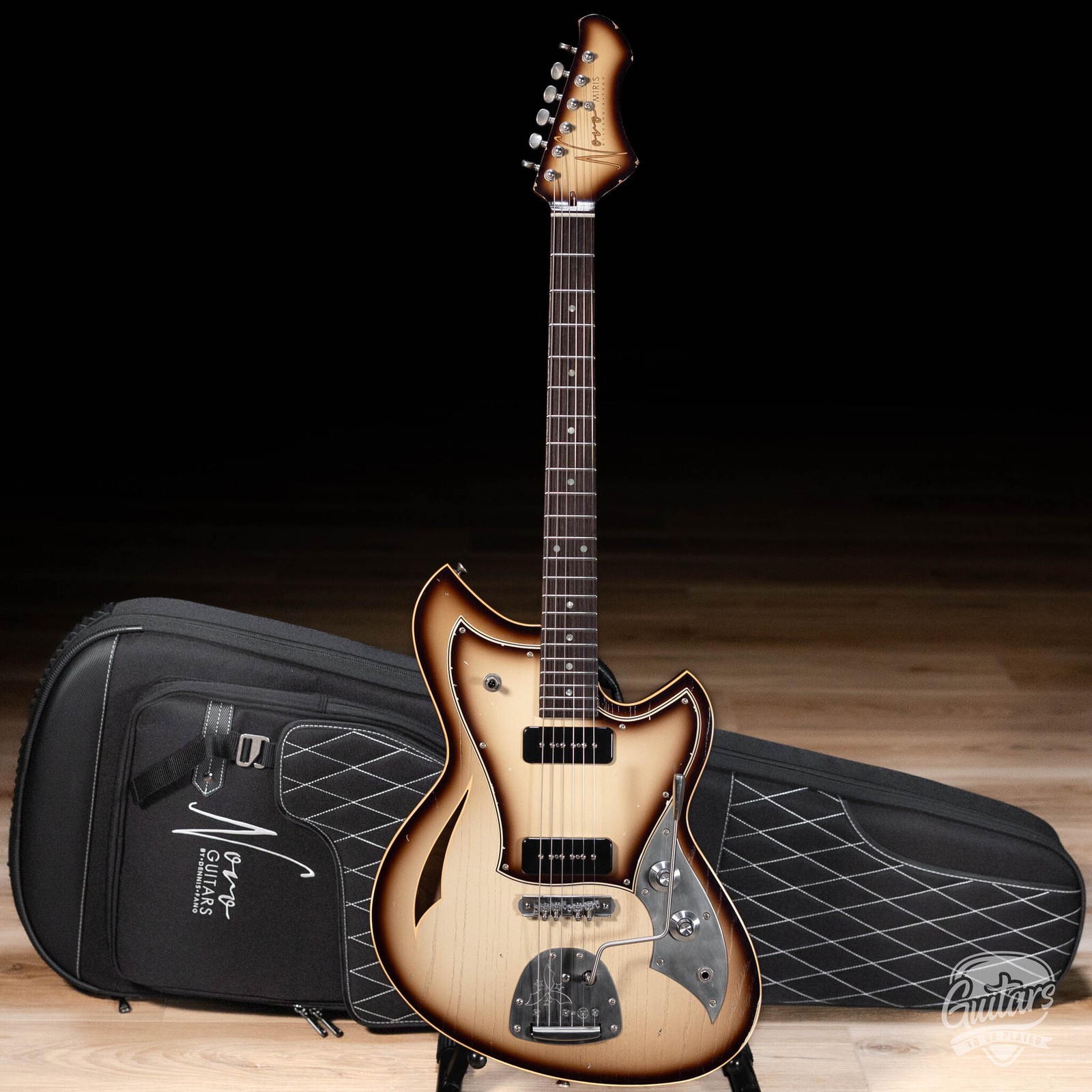 Novo Custom Miris J Semi-Hollow w/ Fralin P-90s – Toasted Marshmallow
