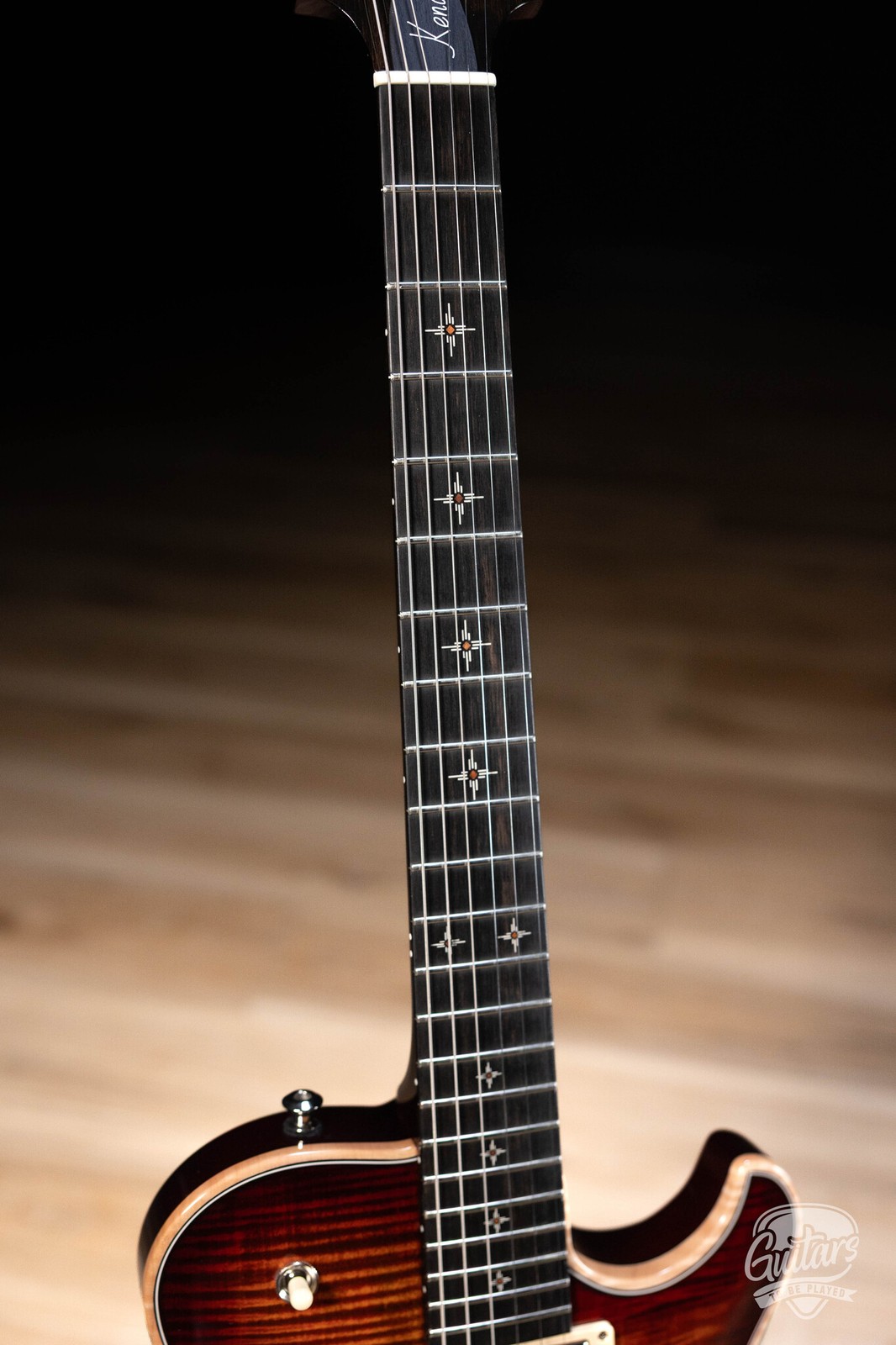 Knaggs Kenai T1 Flame Top Hollowbody Guitar w/ Ebony Fretboard – Fire (Gloss)
