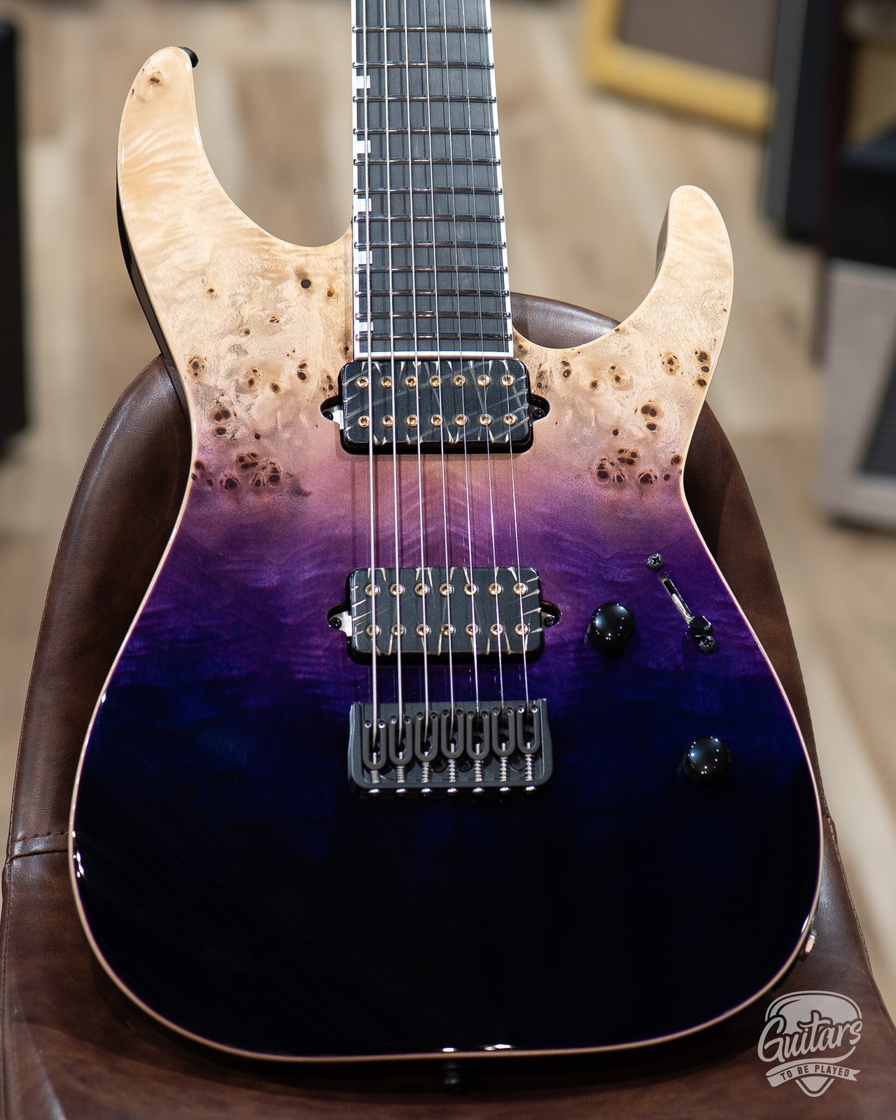 ESP E-II M-II 7 NT Bare Knuckle 7-String w/ Case – Purple Natural Fade (B-Stock)