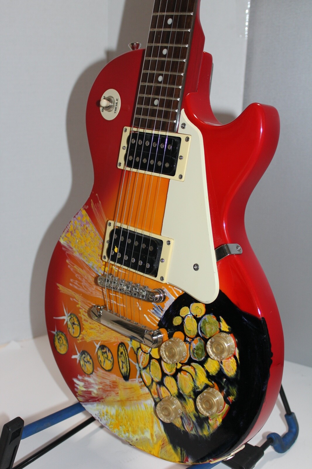 Hand Painted Epiphone Les Paul 100 Standart Sunburst Electric Guitar