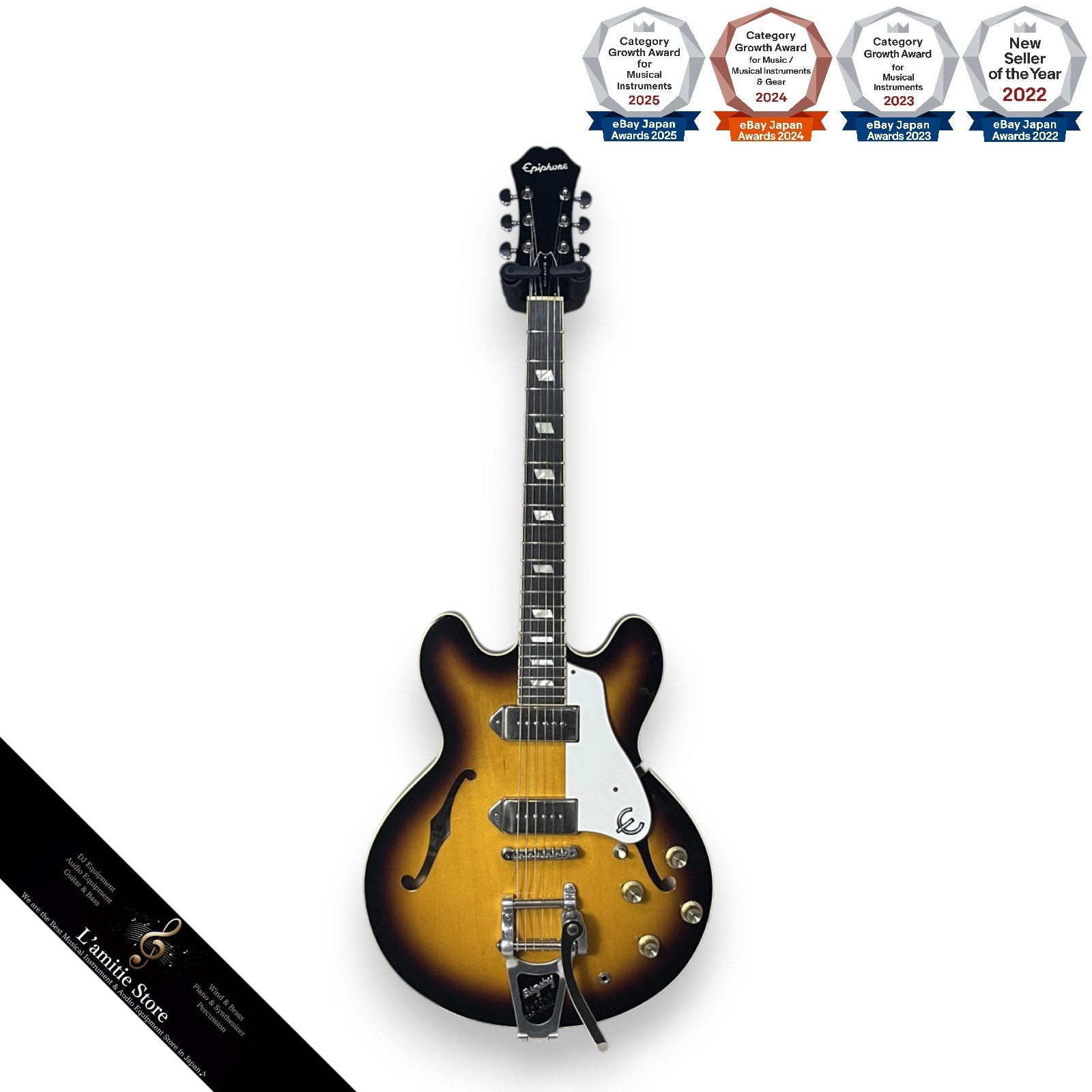 Epiphone Japan Elitist 1965 Casino Electric Guitar Vintage Sunburst