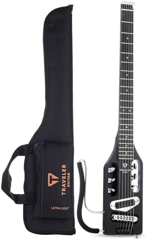 Traveler Guitar Ultra-Light Electric Guitar Matte Black Left-Handed Portable Ele