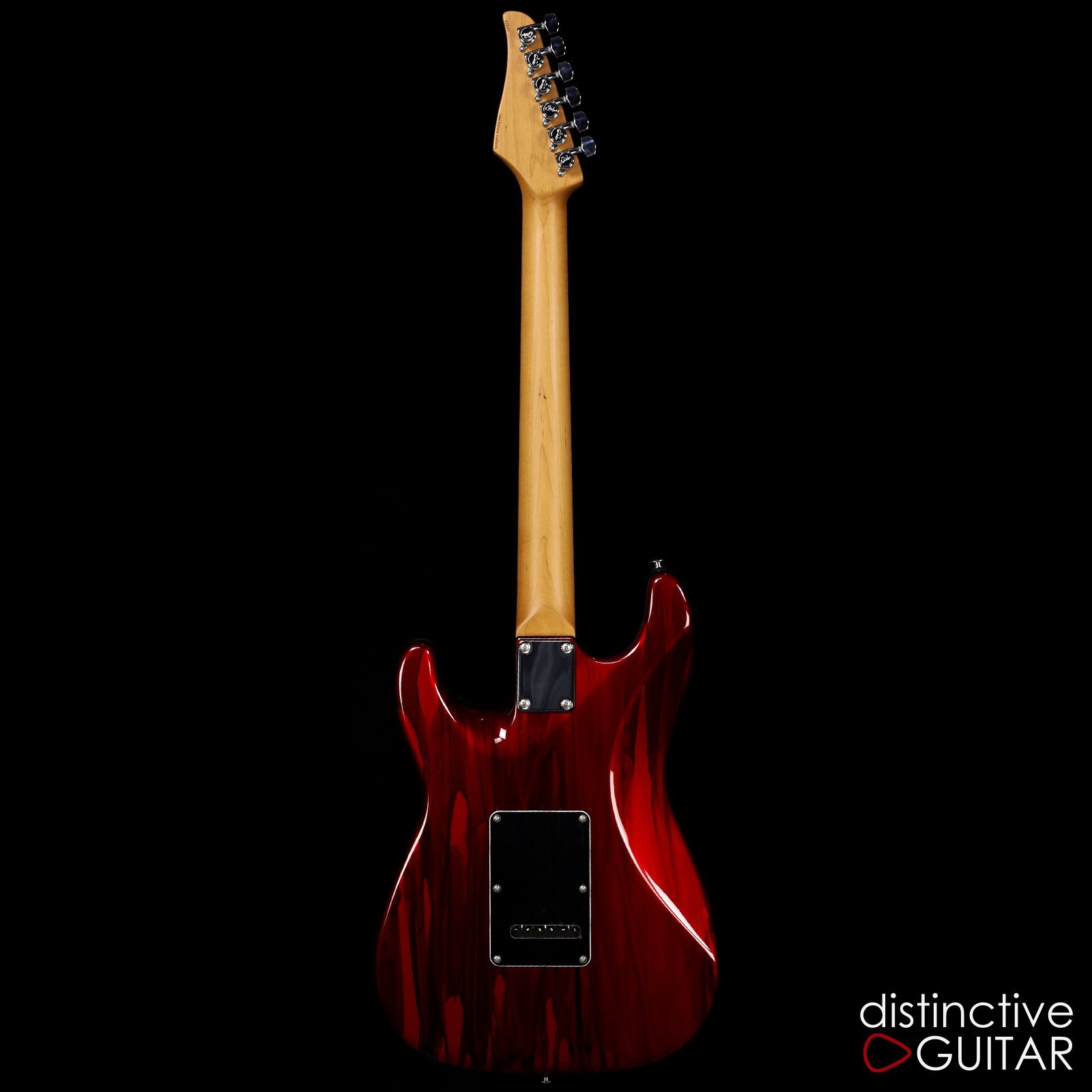 SUHR CLASSIC S CUSTOM – CANDY APPLE RED DRIP FINISH – HSS W/ ROASTED MAPLE NECK