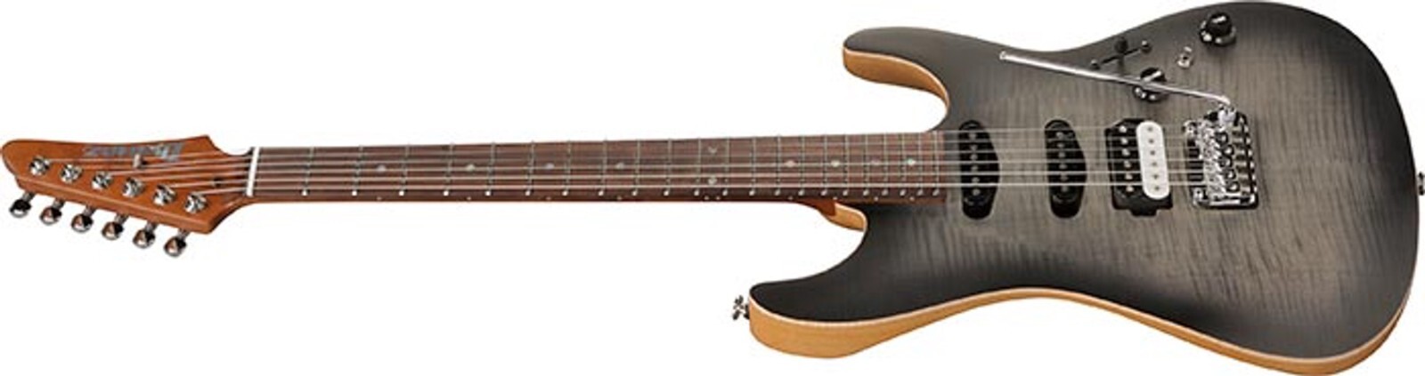 Ibanez TQM2 Tom Quayle Signature Guitar Charcoal Black Burst Flat + Case B-STOCK